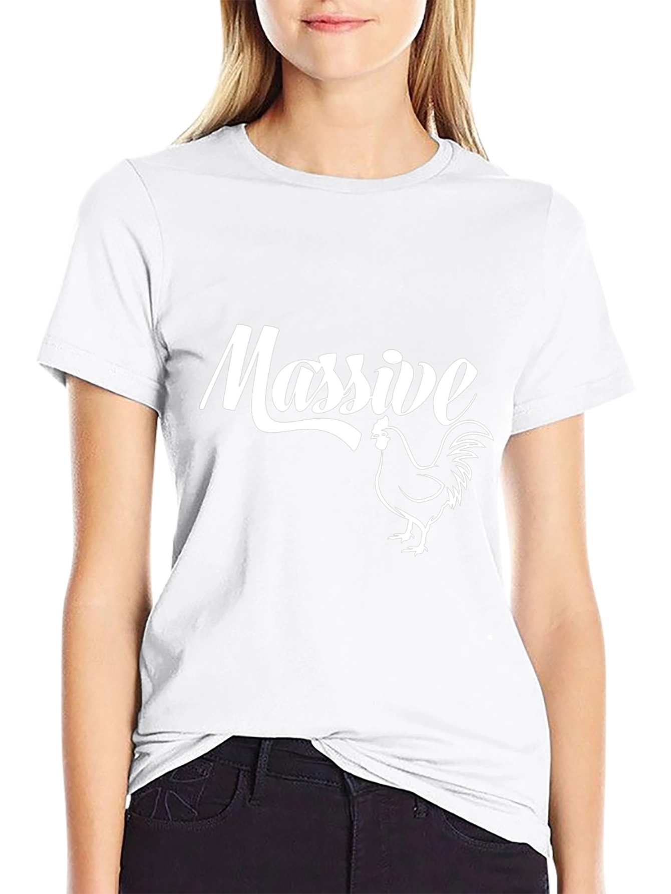 Massive Chicken Graphic T-Shirt - Casual Style