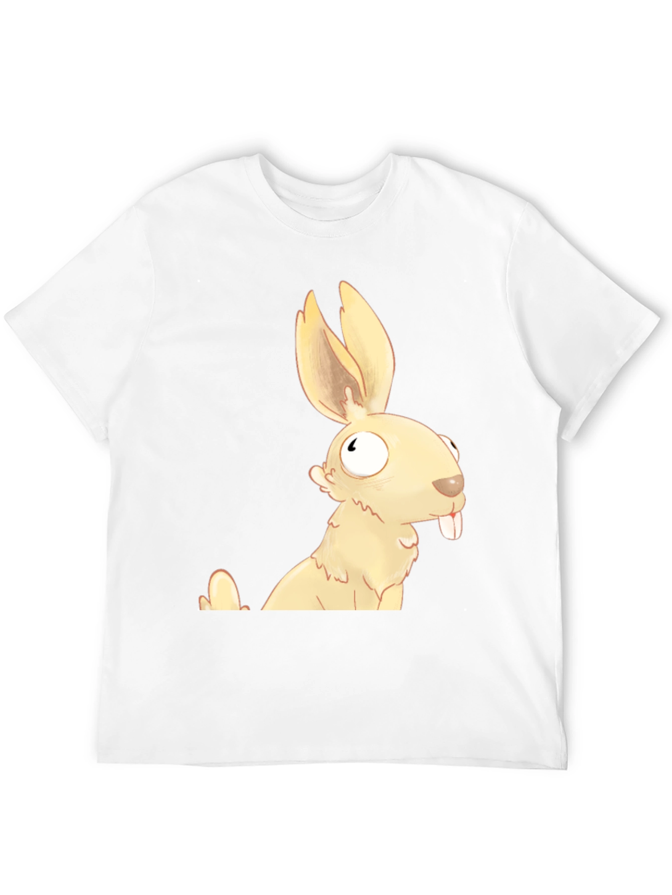 Funny Cartoon Rabbit Graphic T-Shirt