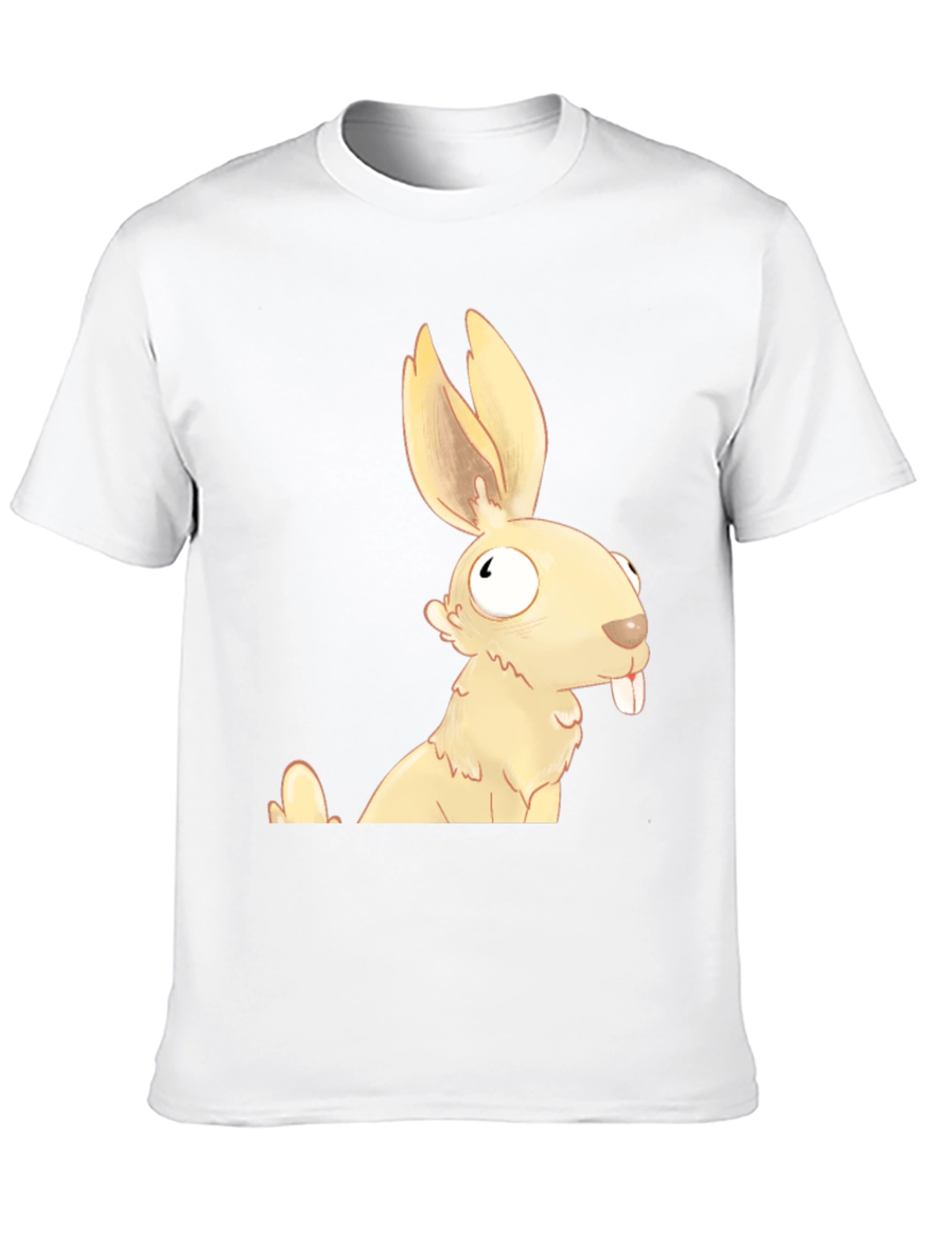Funny Cartoon Rabbit Graphic T-Shirt