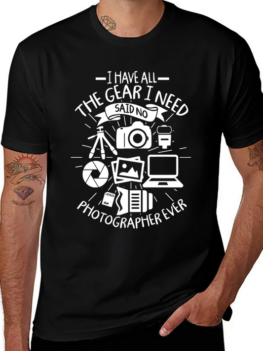 Photographer Gear T-Shirt - Funny Gift for Photography Lovers