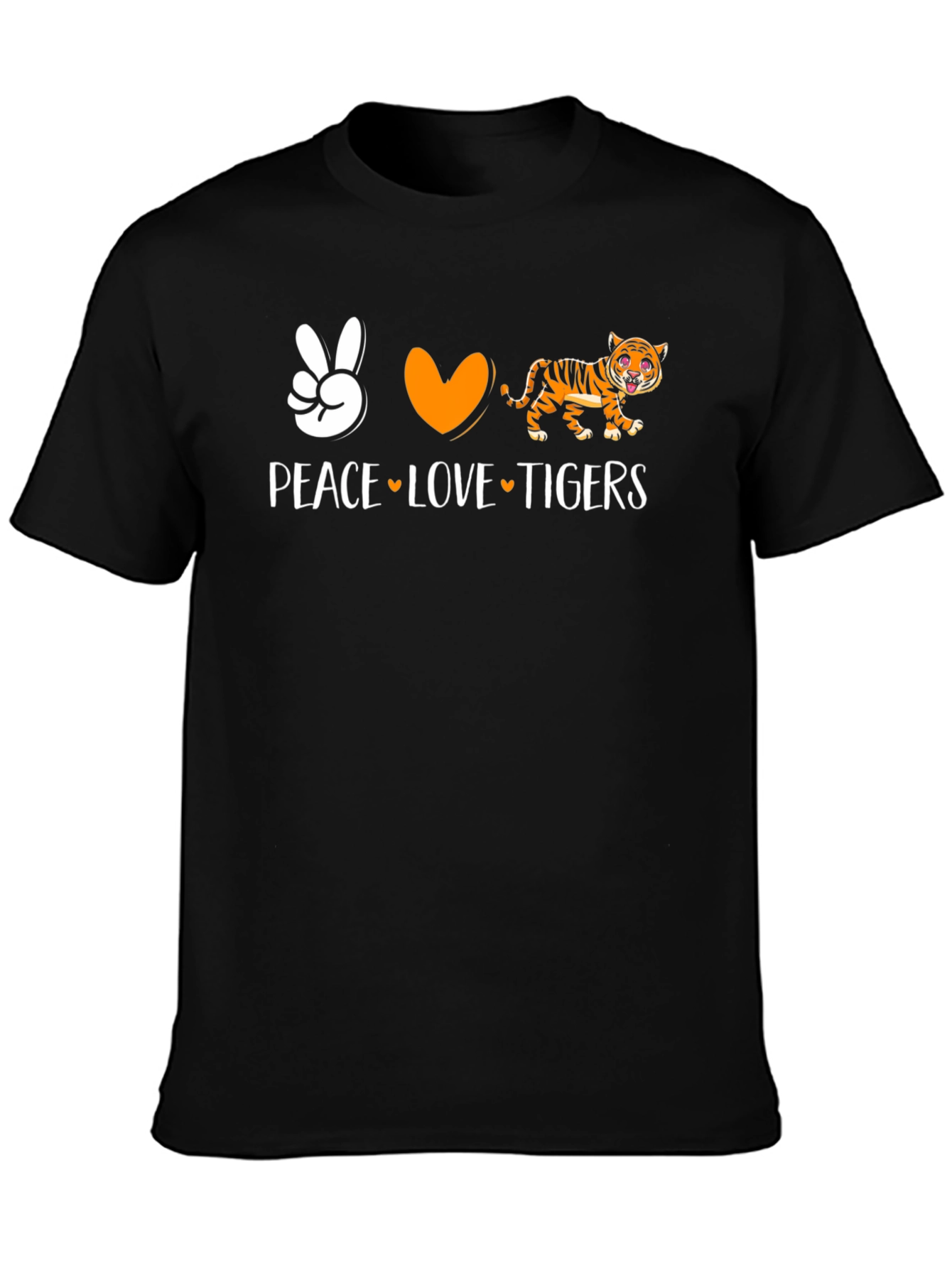 Peace Love Tigers Graphic T-Shirt
