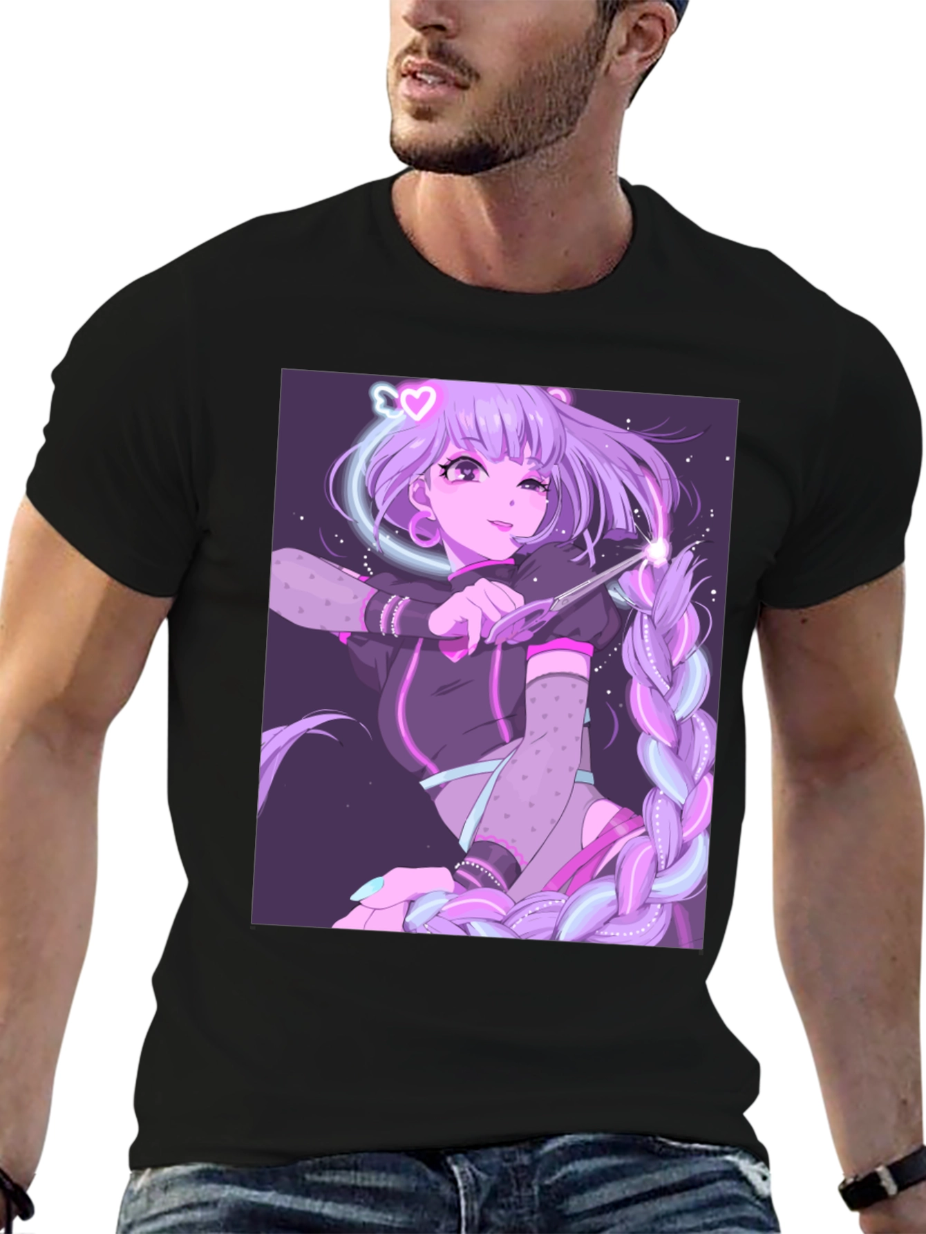 Anime Graphic Tee - Magical Girl Design