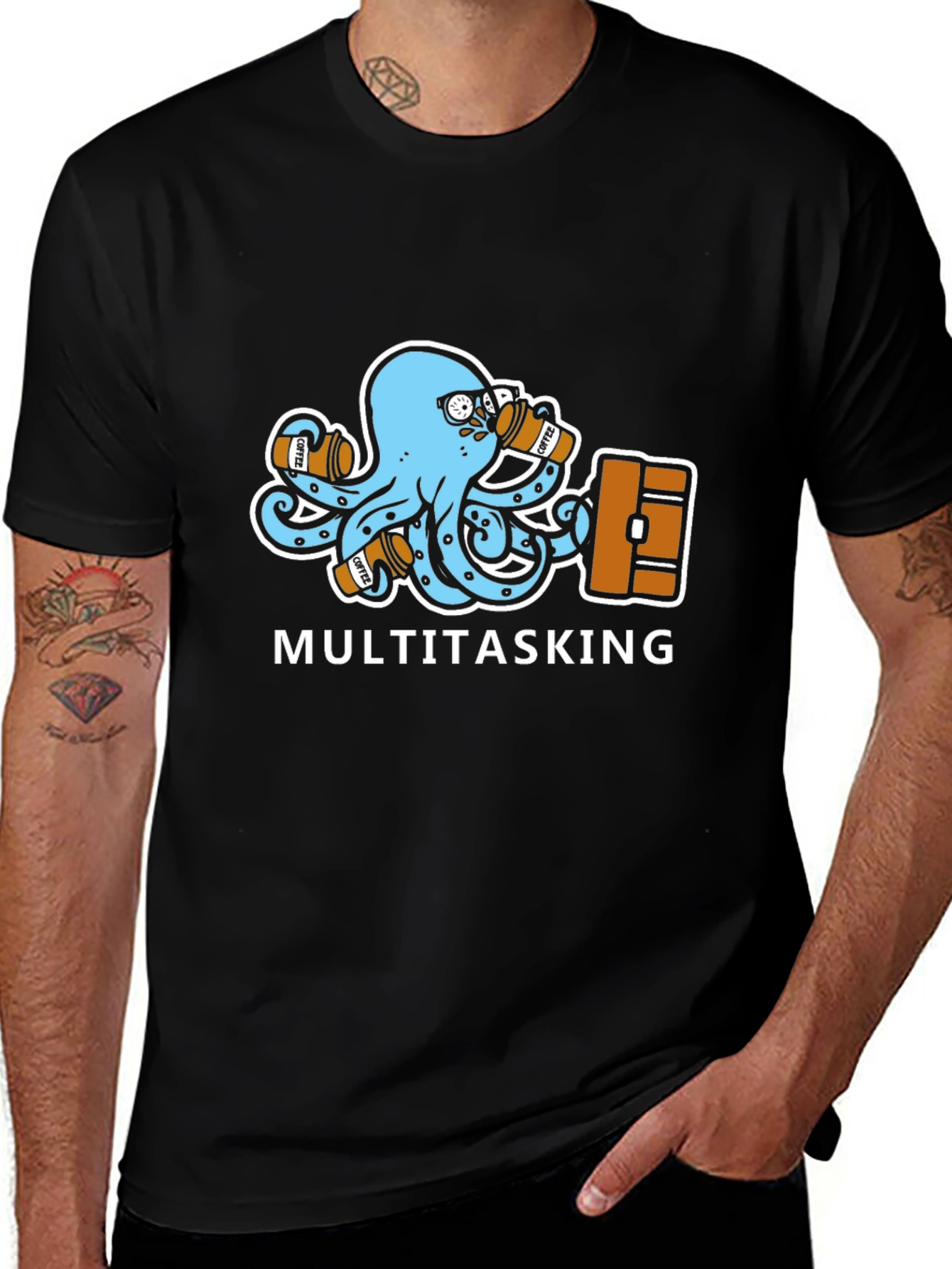 Multitasking Octopus Coffee T-Shirt