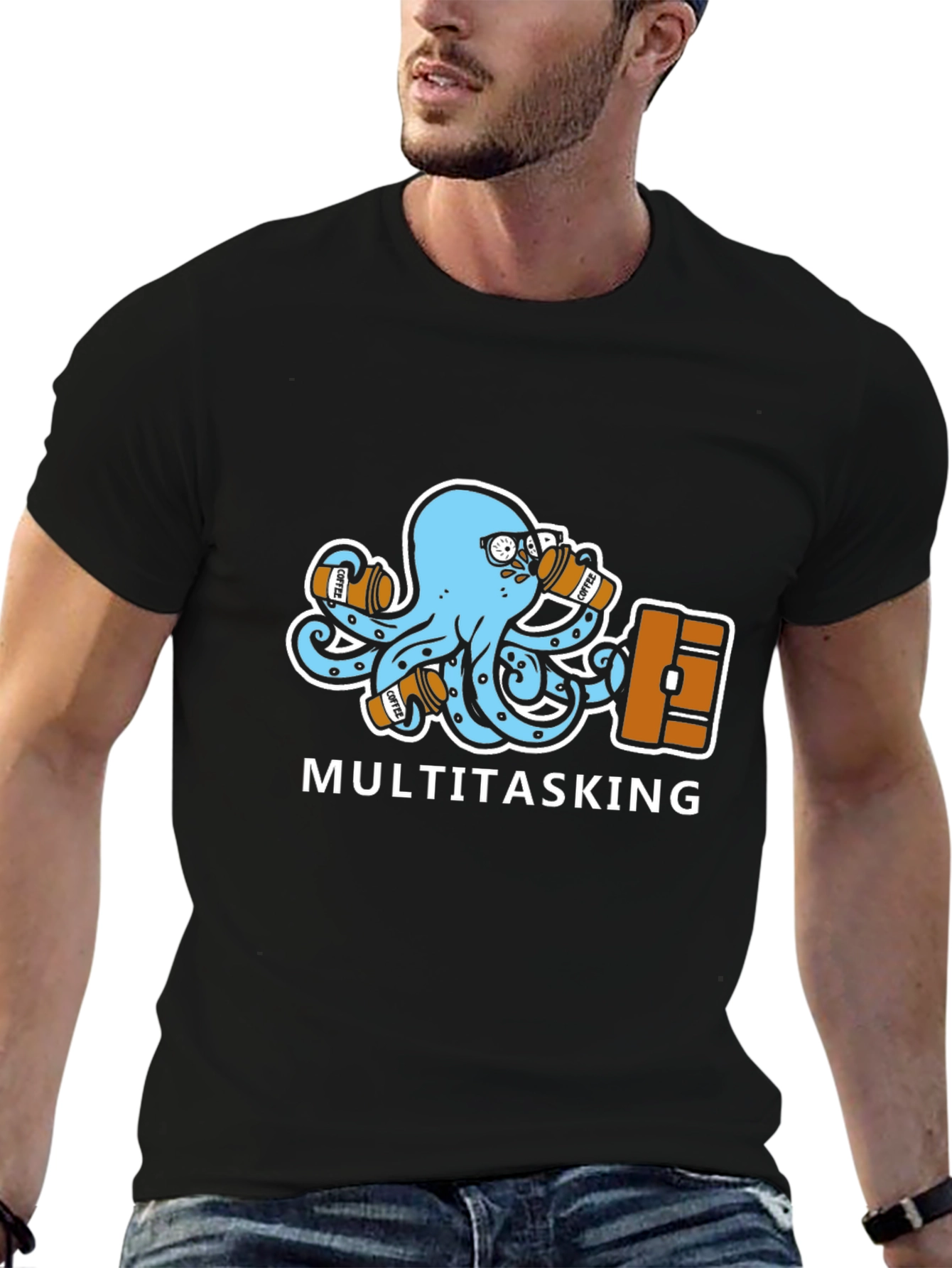 Multitasking Octopus Coffee T-Shirt