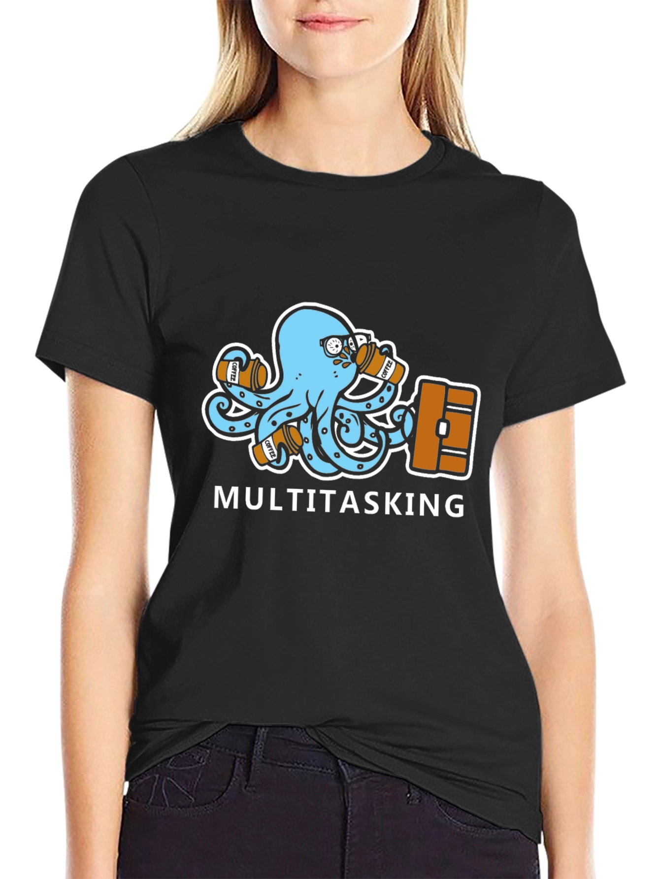 Multitasking Octopus Coffee T-Shirt