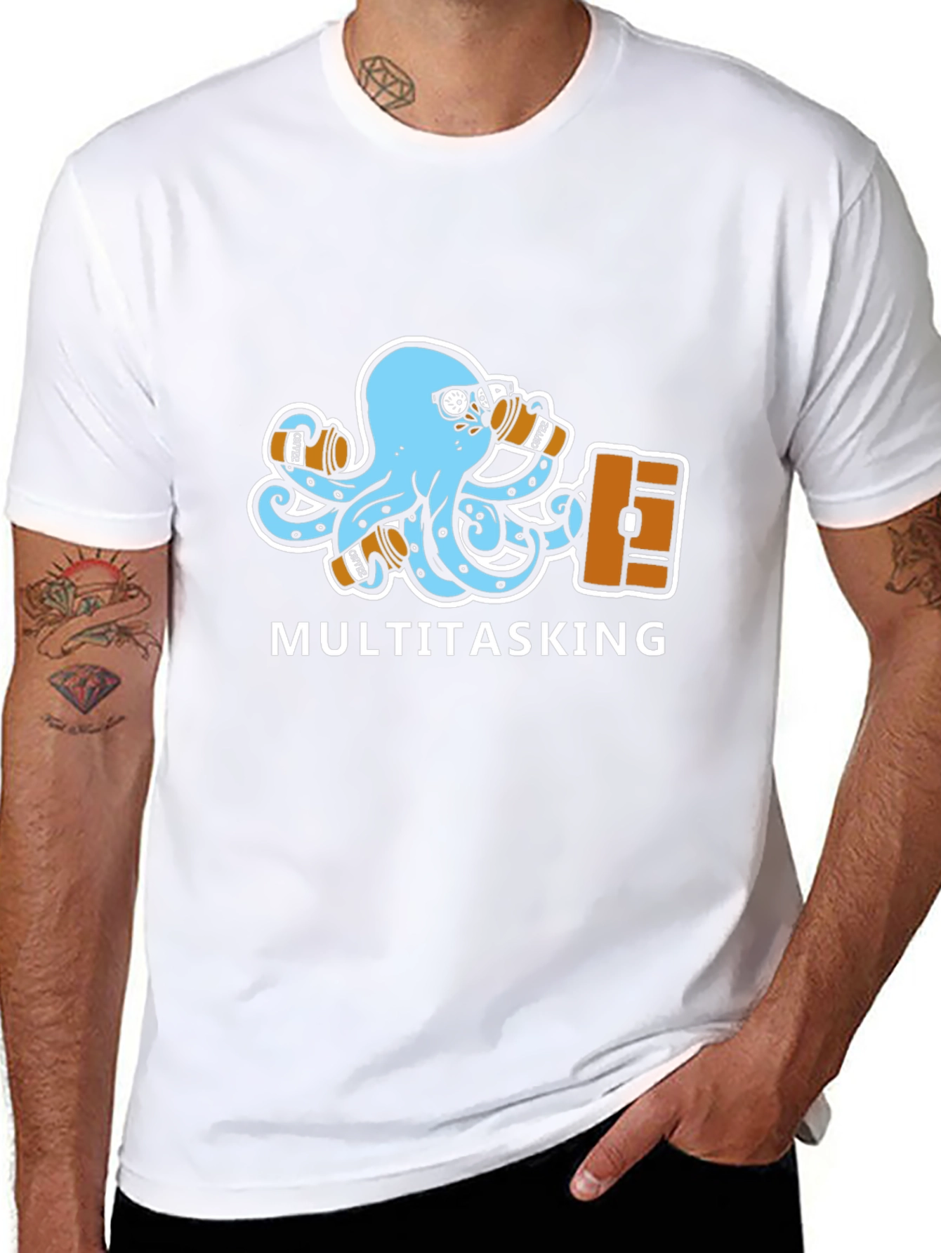 Multitasking Octopus Coffee T-Shirt