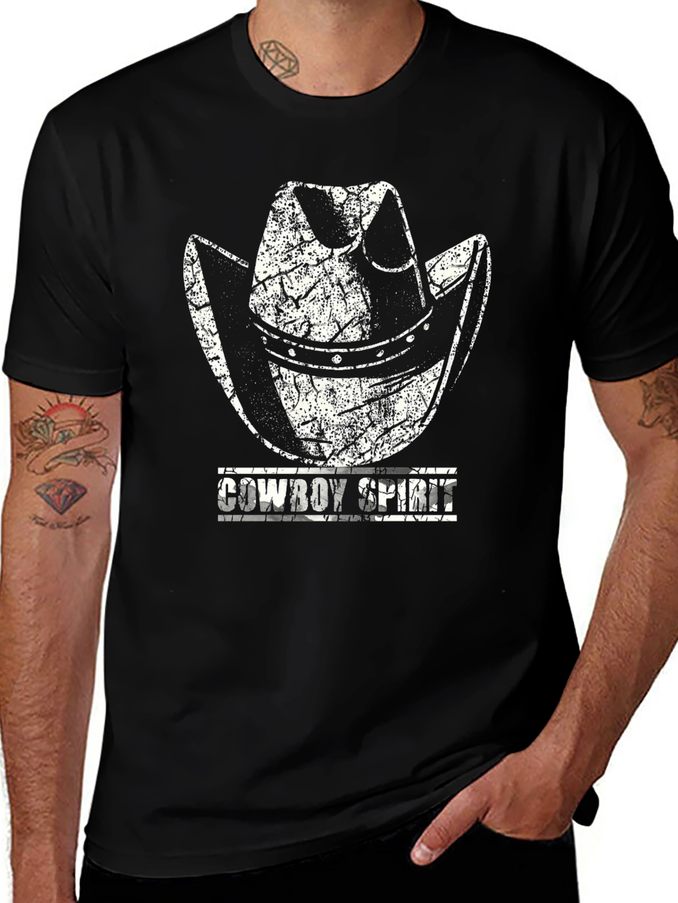 Cowboy Spirit Graphic Tee - Western Style