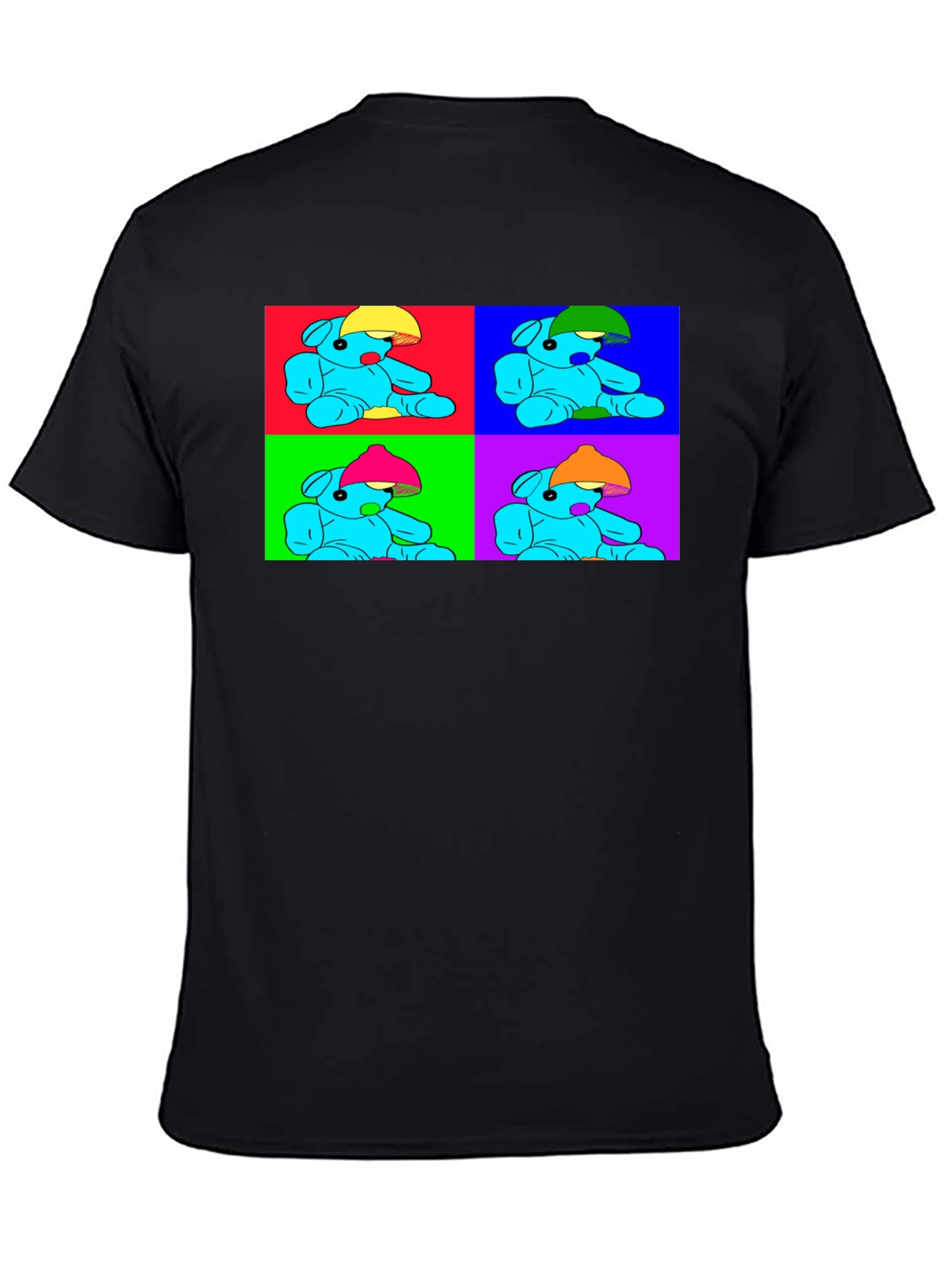 Pop Art Teddy Bear Graphic Tee - Unique Design