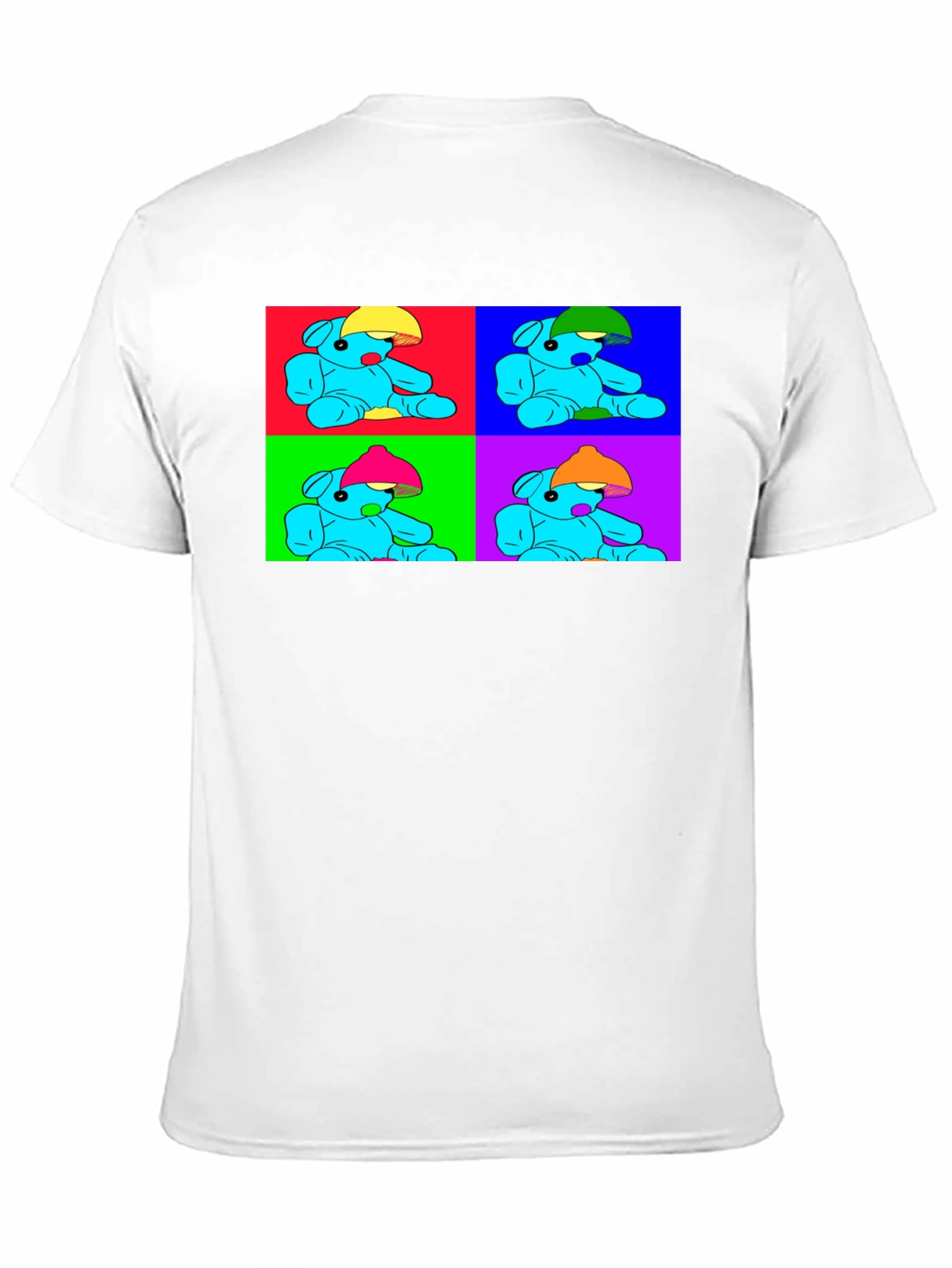 Pop Art Teddy Bear Graphic Tee - Unique Design