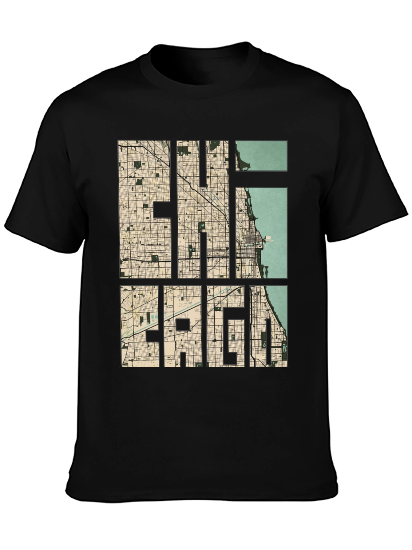 Chicago Map Graphic Tee - Urban Style