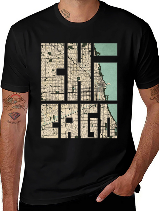 Chicago Map Graphic Tee - Urban Style