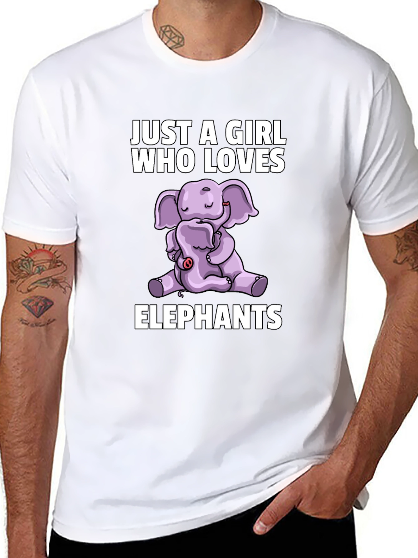 Elephant Lovers T-Shirt - Girls Cute Elephant Design