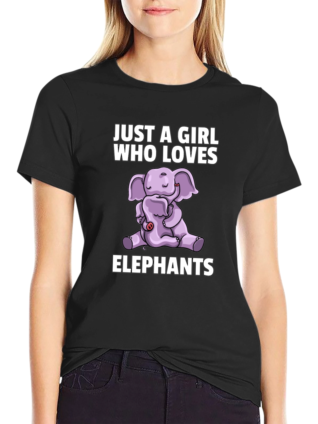 Elephant Lovers T-Shirt - Girls Cute Elephant Design