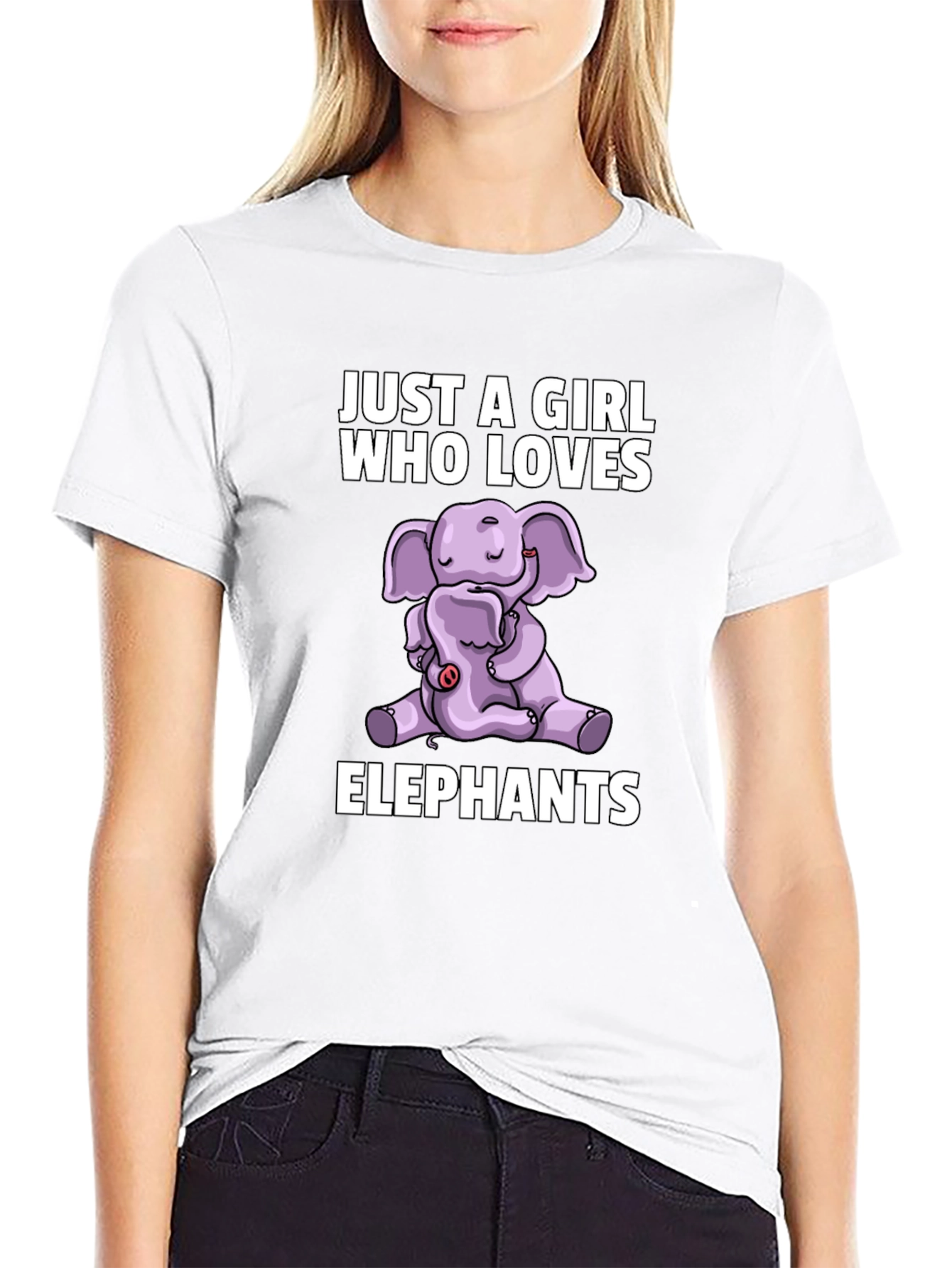 Elephant Lovers T-Shirt - Girls Cute Elephant Design