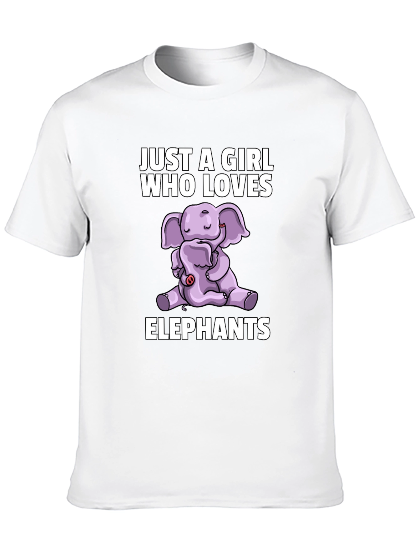 Elephant Lovers T-Shirt - Girls Cute Elephant Design