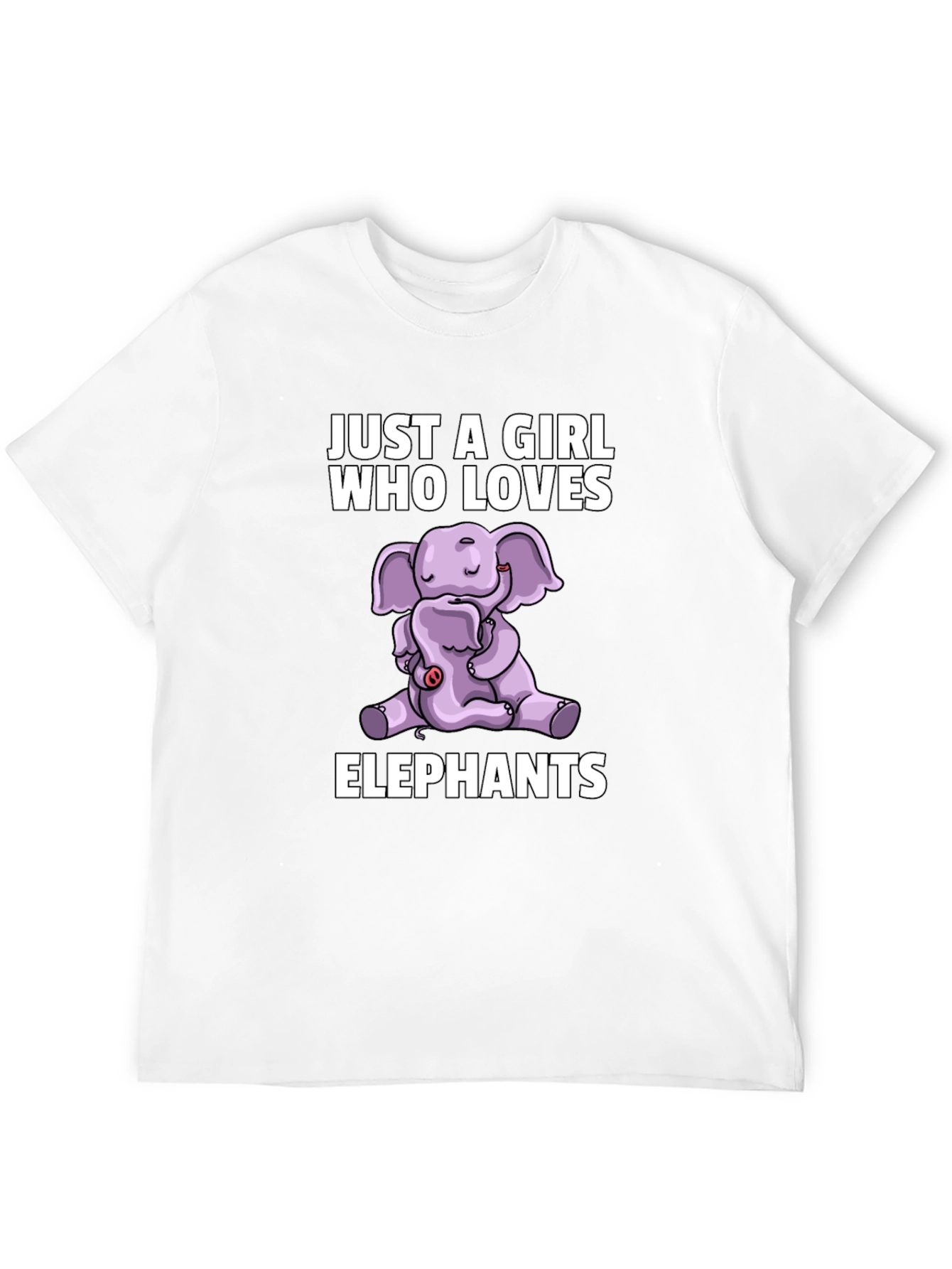 Elephant Lovers T-Shirt - Girls Cute Elephant Design