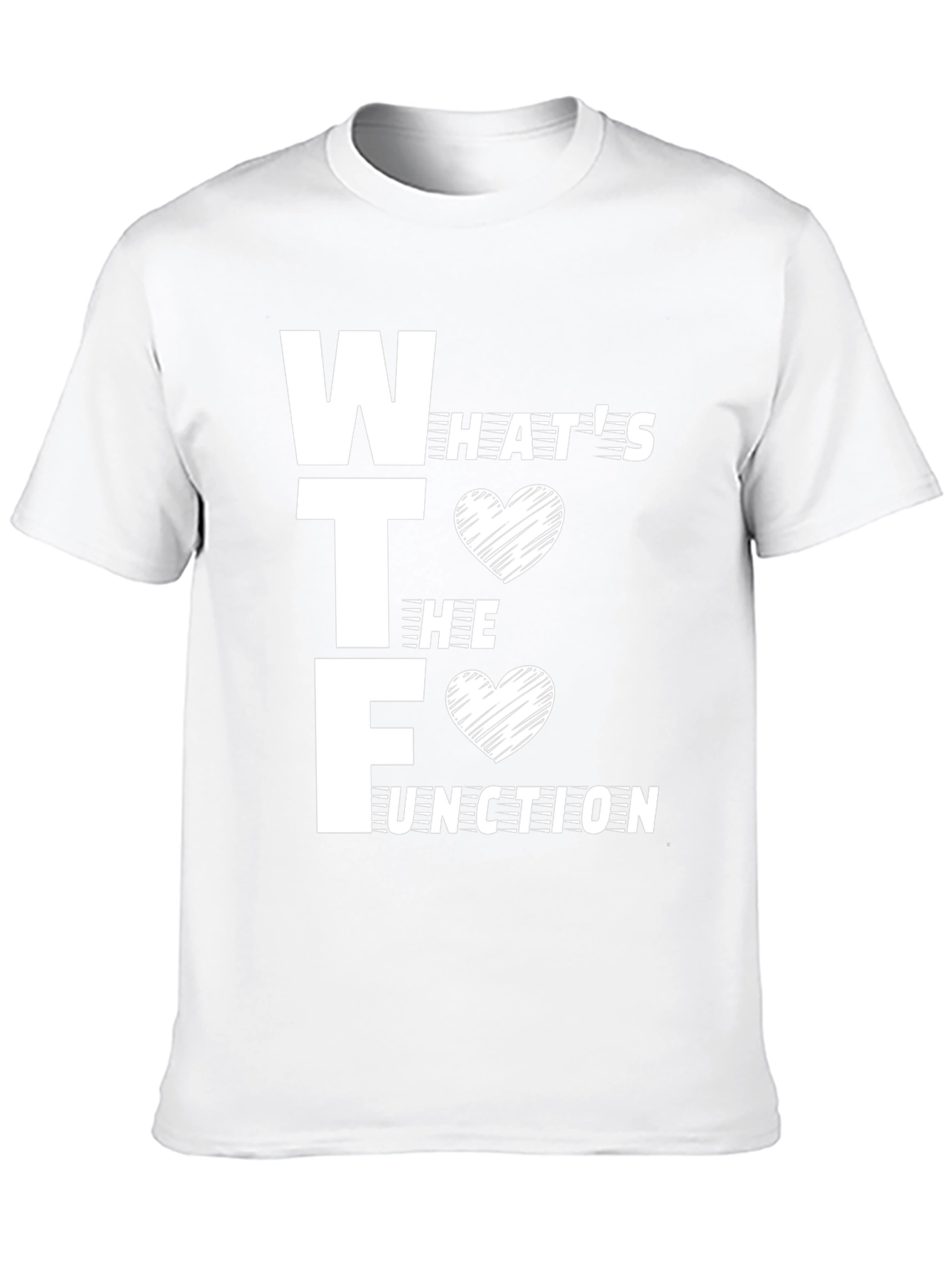 WTF White Graphic Tee - Whats the Function T-Shirt