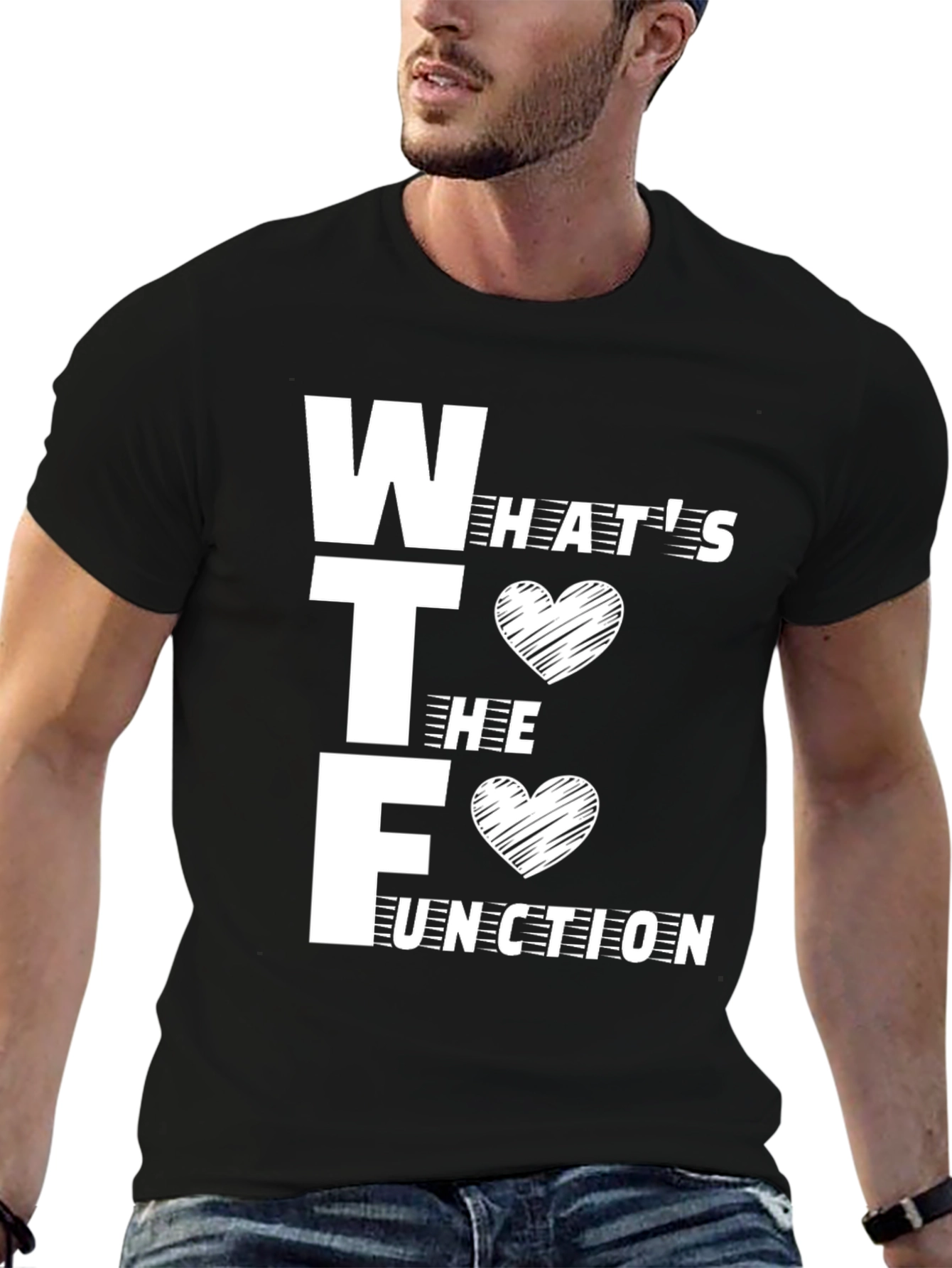 WTF White Graphic Tee - Whats the Function T-Shirt