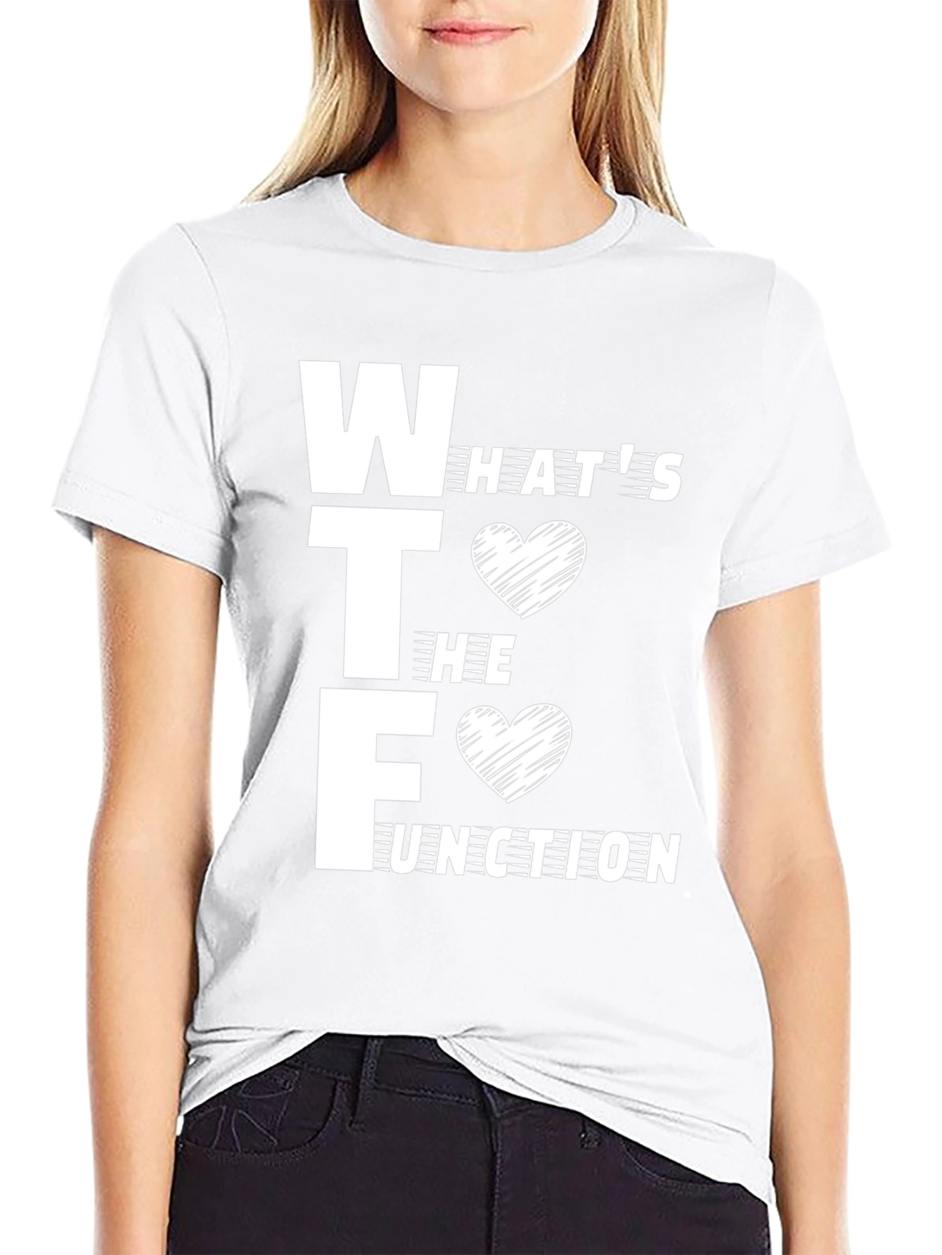 WTF White Graphic Tee - Whats the Function T-Shirt