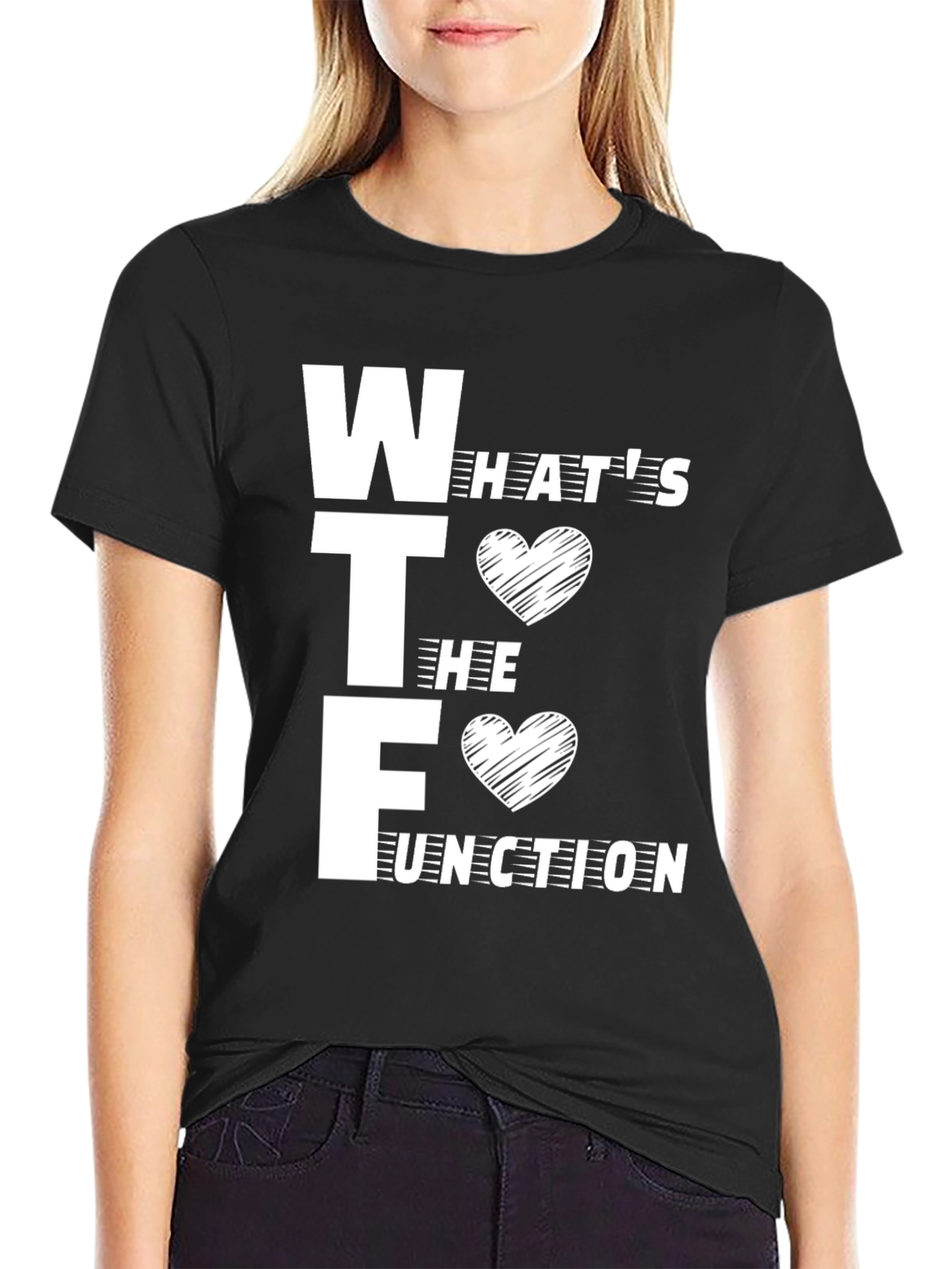 WTF White Graphic Tee - Whats the Function T-Shirt