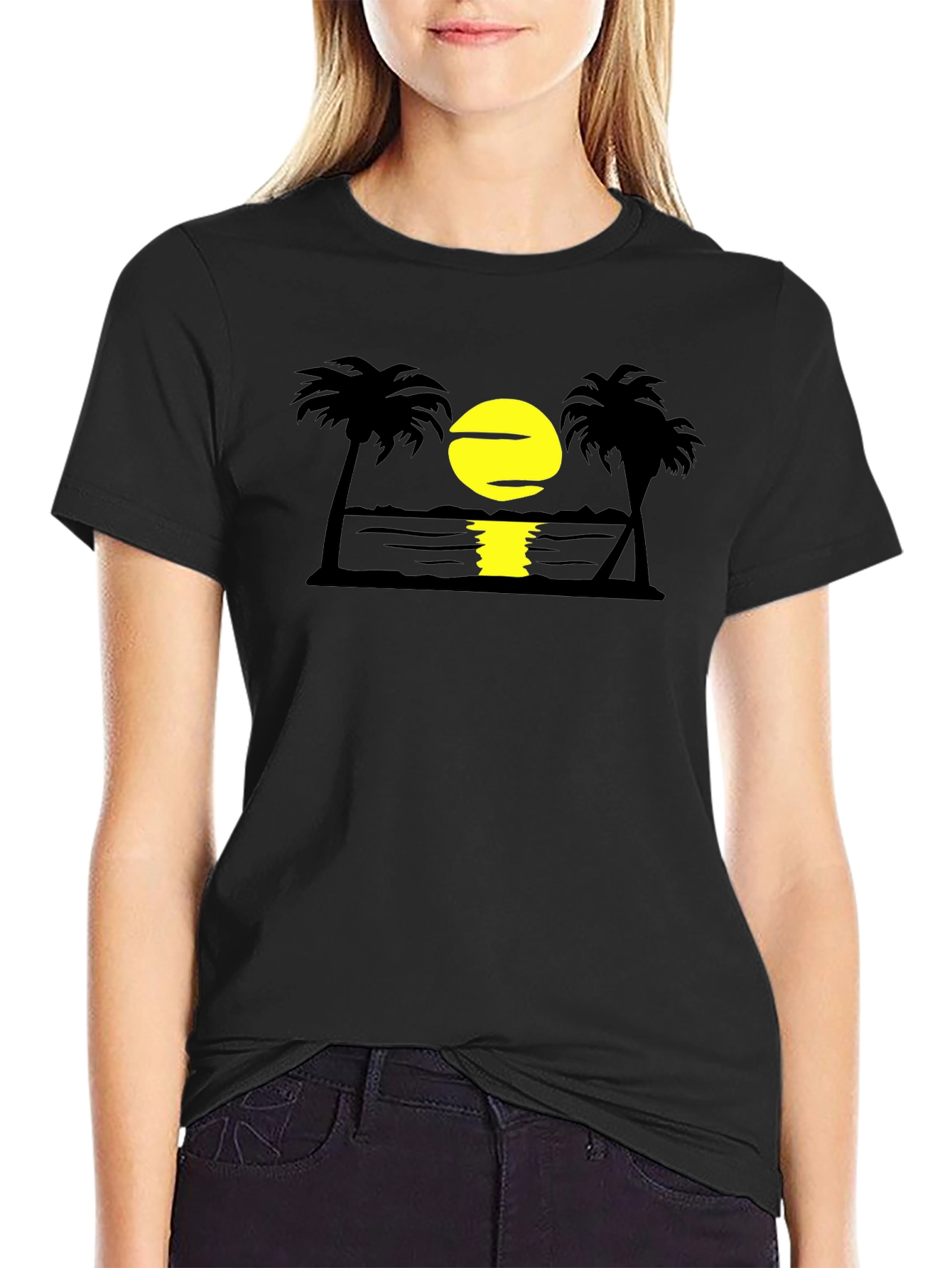 Sunset Beach T-Shirt | Palm Tree Graphic Tee