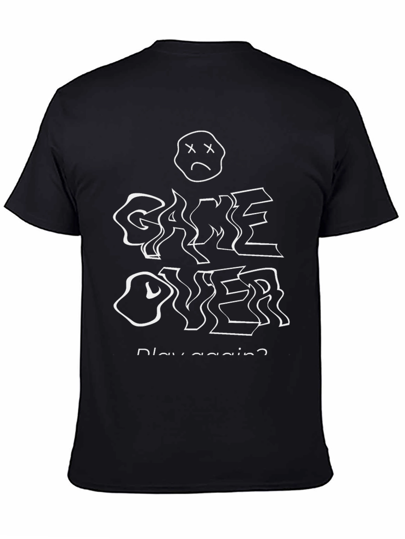 Game Over Play Again? T-Shirt - Black