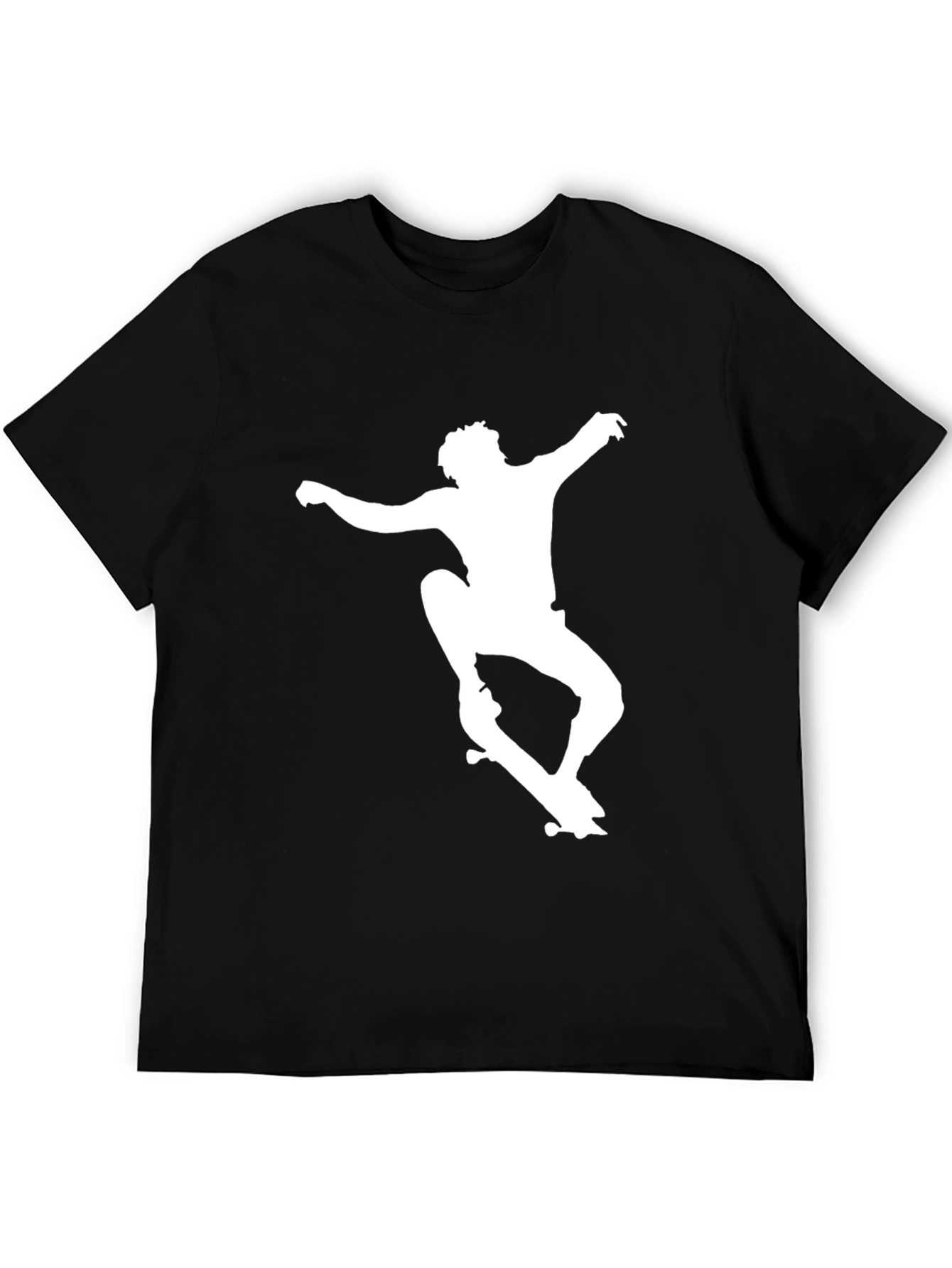 Skateboarder Graphic Tee - Black Casual Shirt