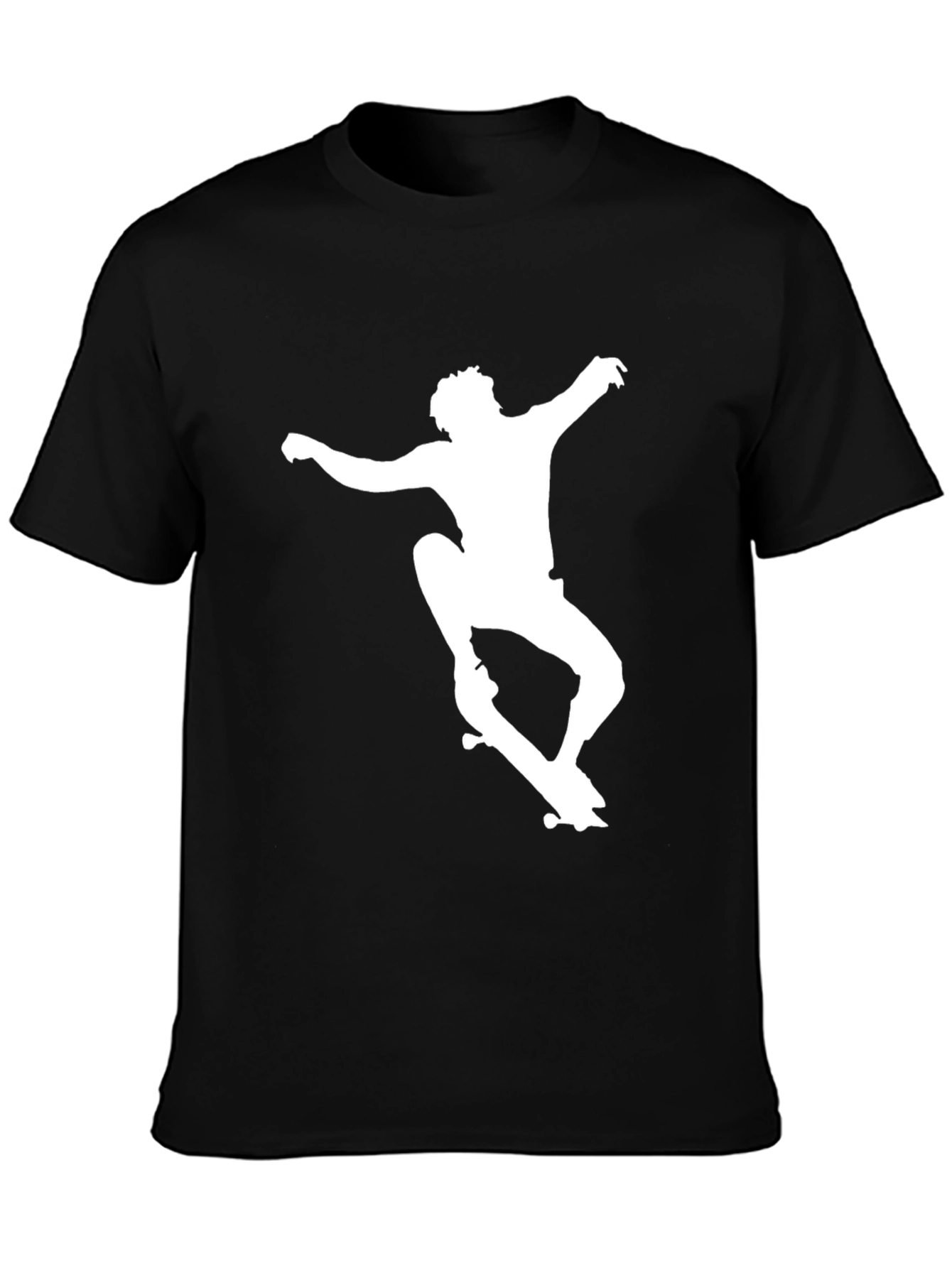 Skateboarder Graphic Tee - Black Casual Shirt