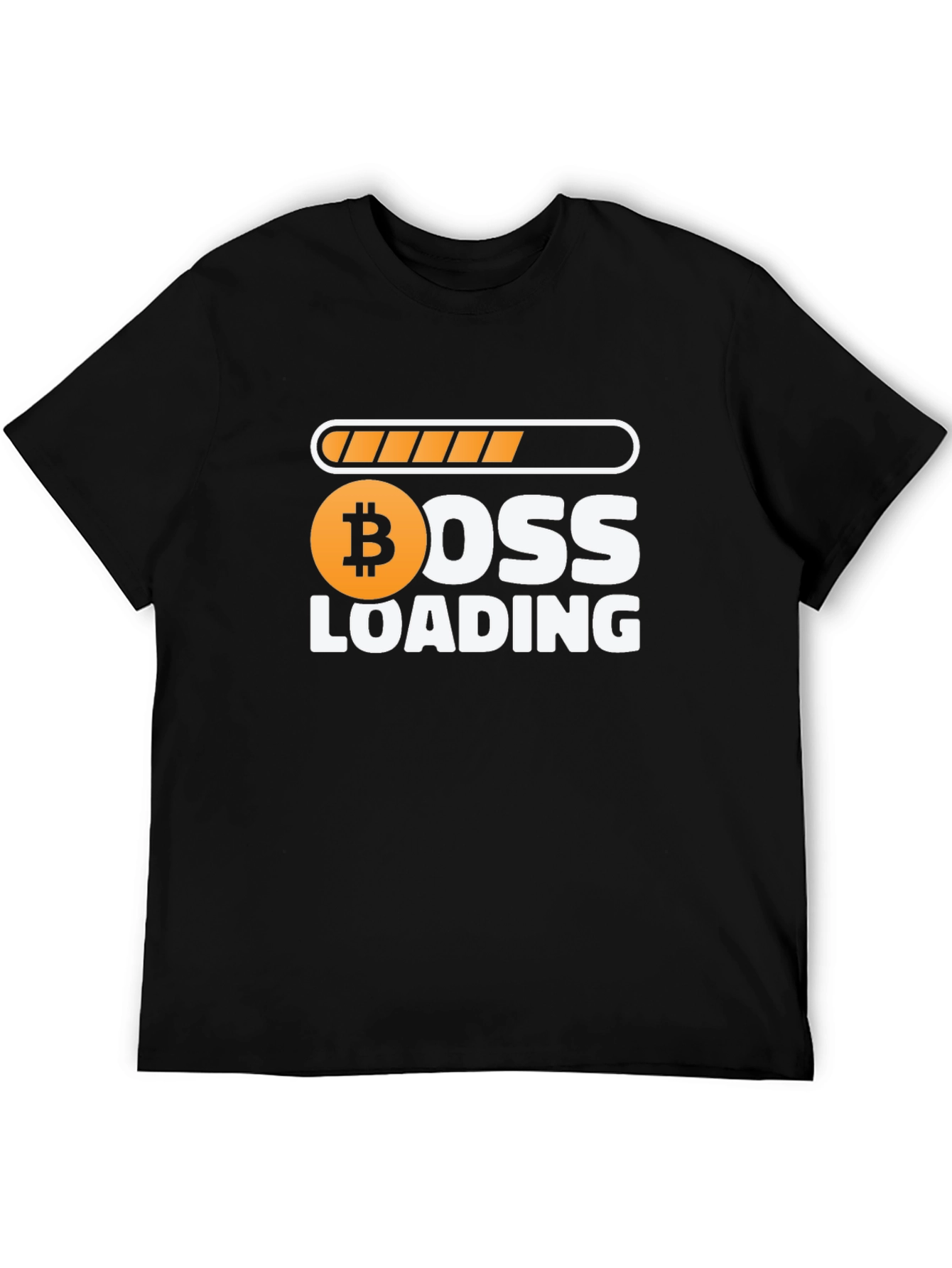 Boss Loading Bitcoin Crypto Black T-Shirt