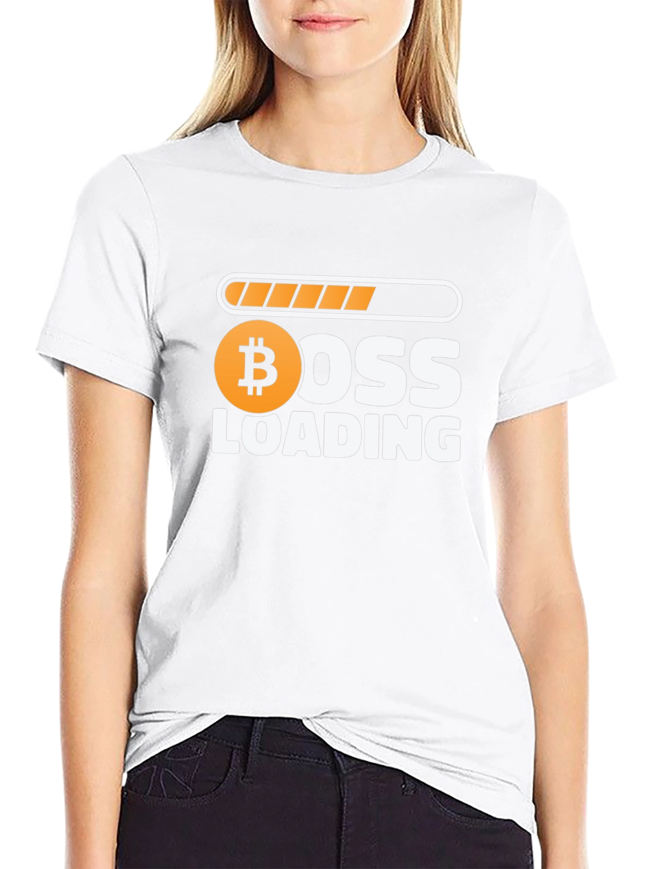 Boss Loading Bitcoin Crypto Black T-Shirt