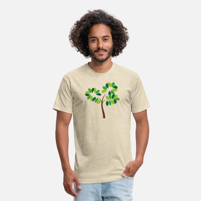 Abstract Green Leaf Tree Design