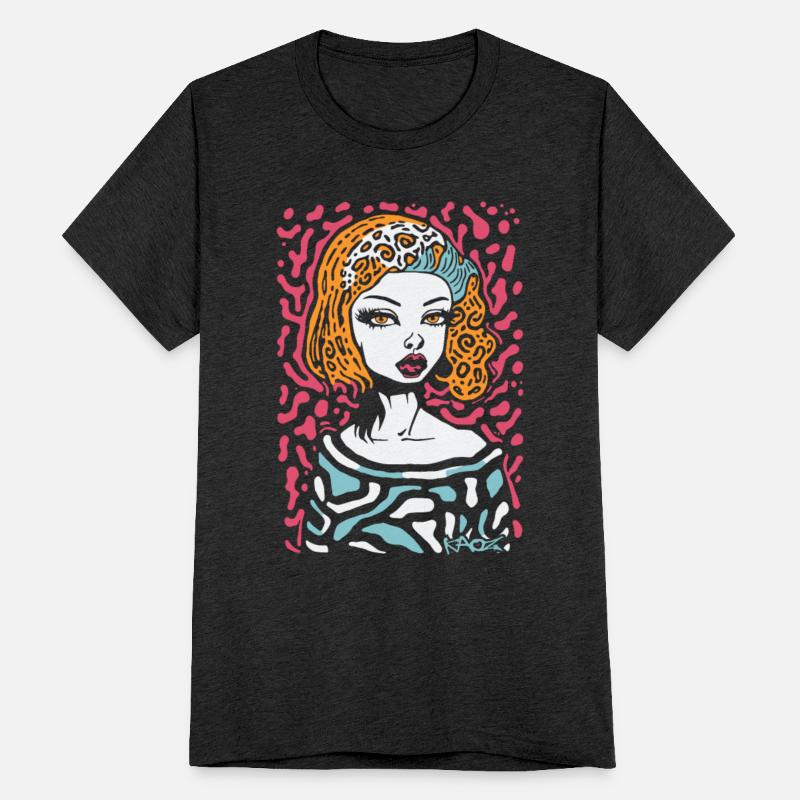 Abstract Pop Art Girl with Orange Hair