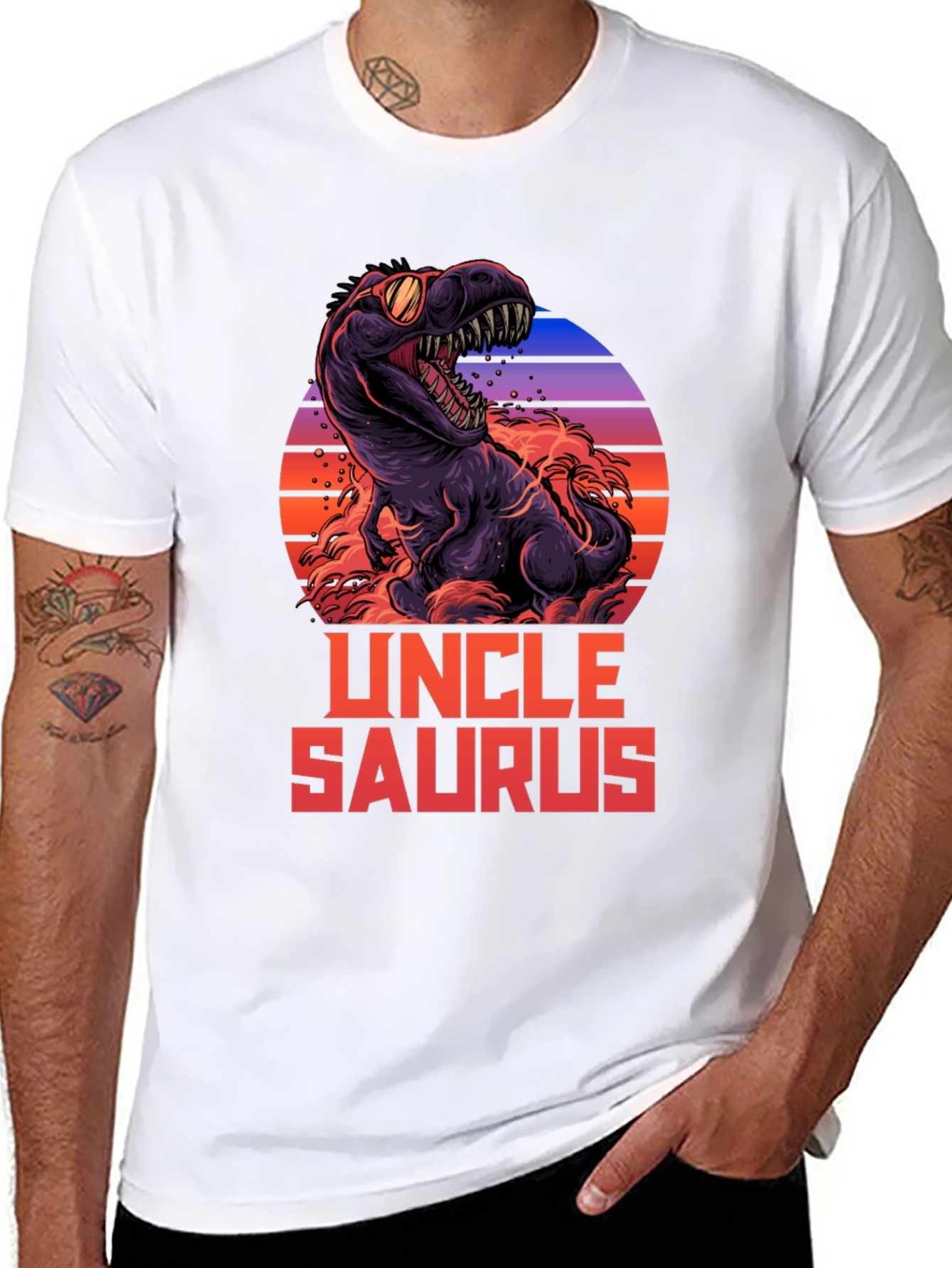 Uncle Saurus T-Shirt - Dinosaur Graphic Tee