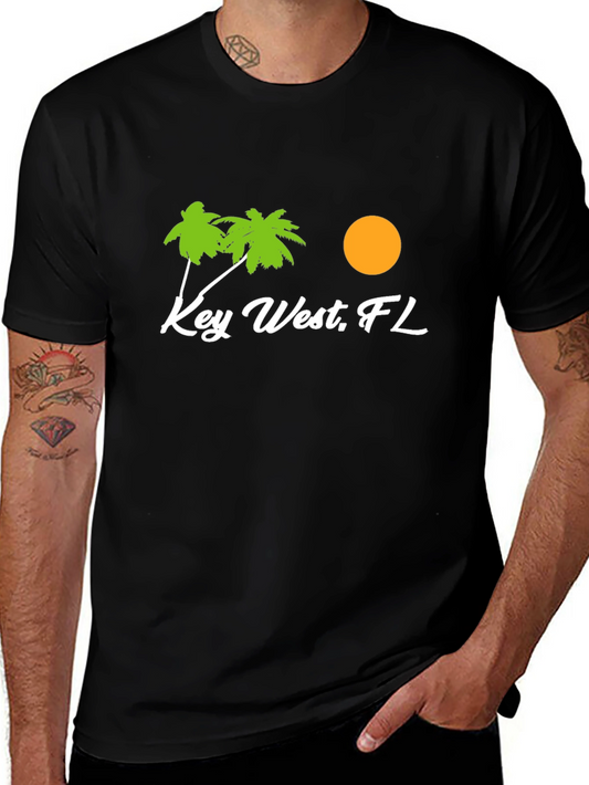 Key West FL T-Shirt - Island Style Palm Tree Tee
