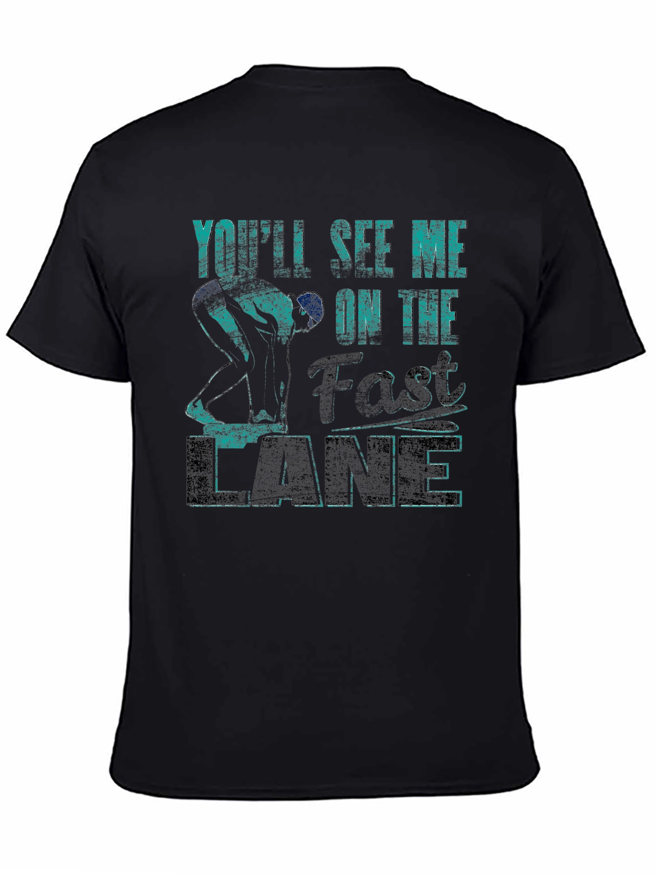 Fast Lane Swimmer Graphic T-Shirt