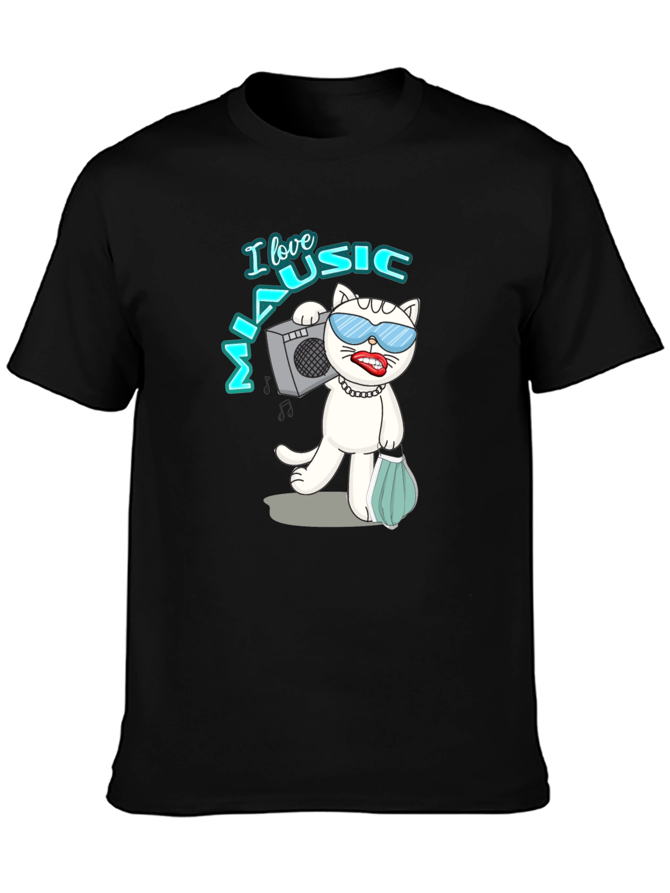 Cool Cat Music Lover T-Shirt
