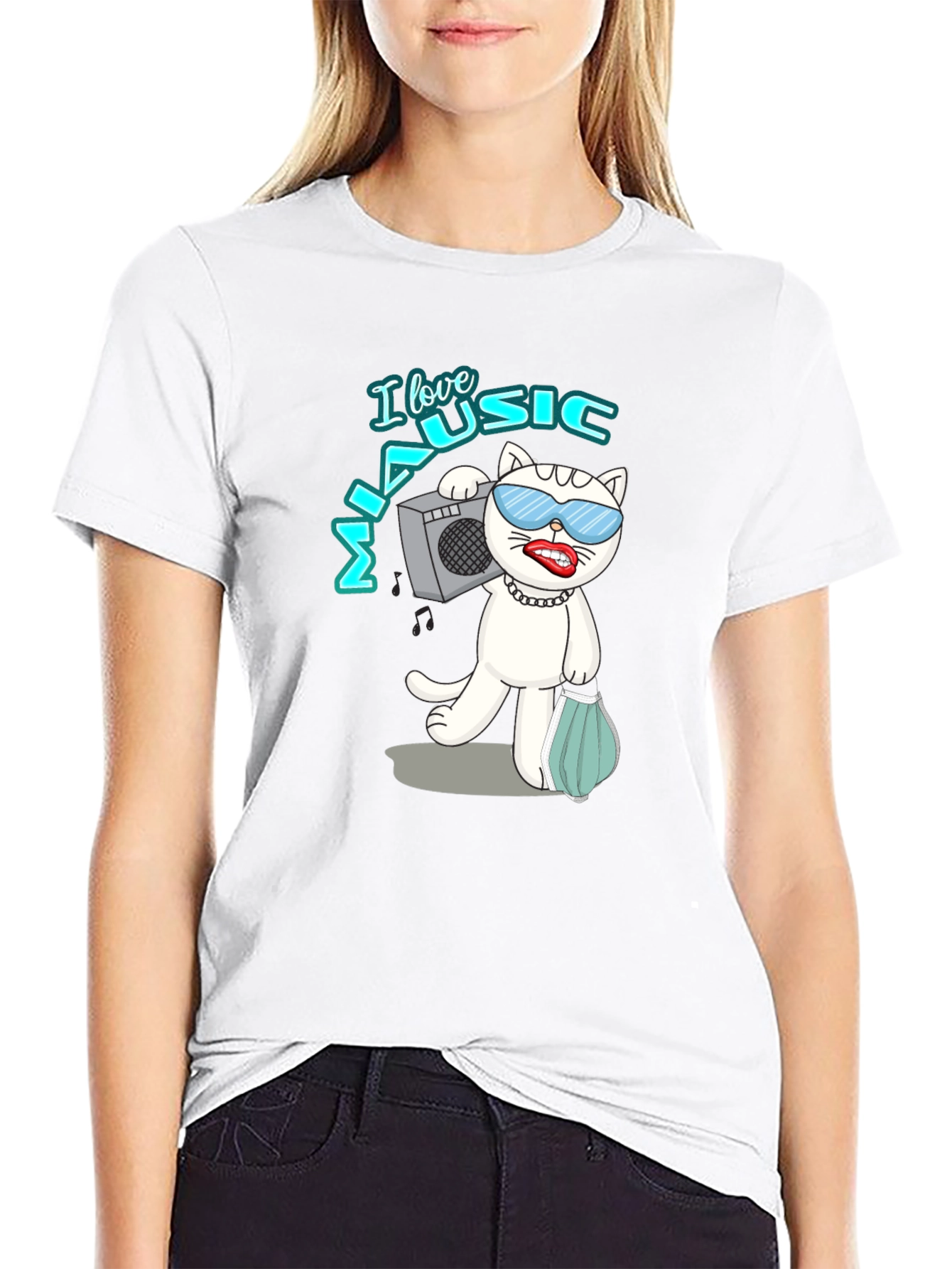Cool Cat Music Lover T-Shirt