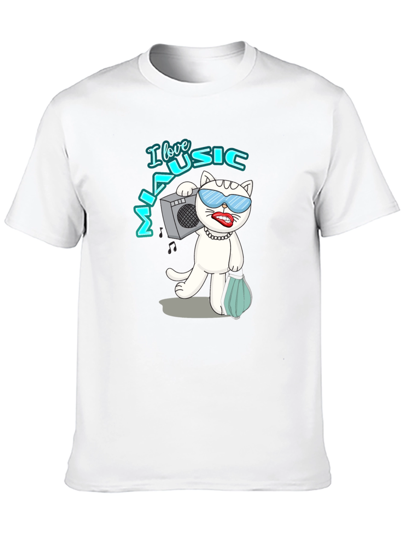 Cool Cat Music Lover T-Shirt