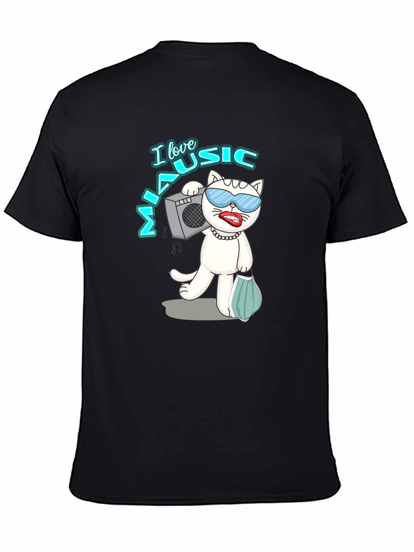Cool Cat Music Lover T-Shirt