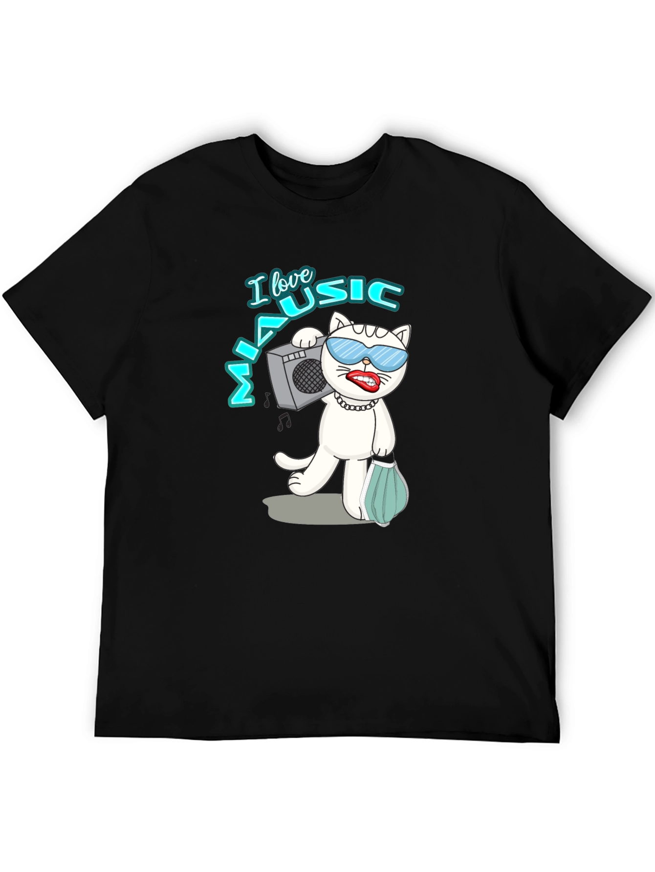 Cool Cat Music Lover T-Shirt