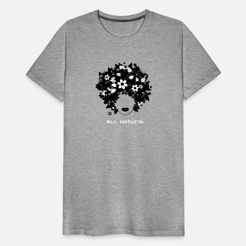 "All Natural" Hair T-Shirt (White lettering)