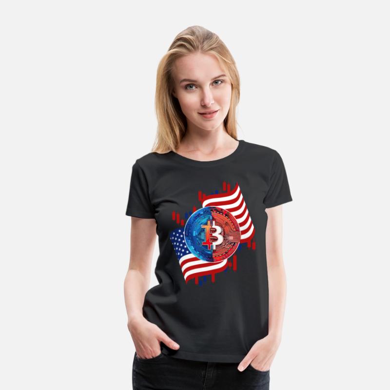 American Flag Bitcoin Crypto Currency Trading