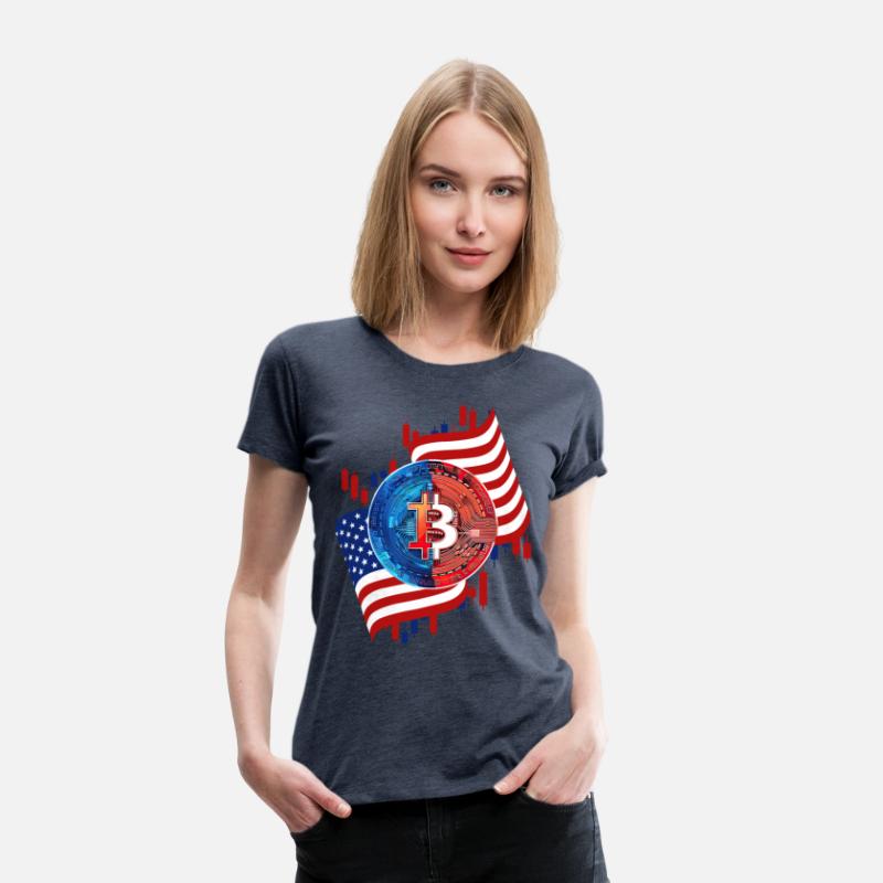 American Flag Bitcoin Crypto Currency Trading