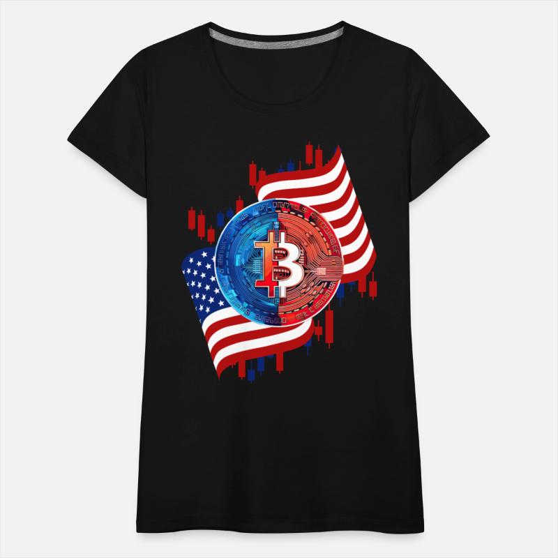 American Flag Bitcoin Crypto Currency Trading
