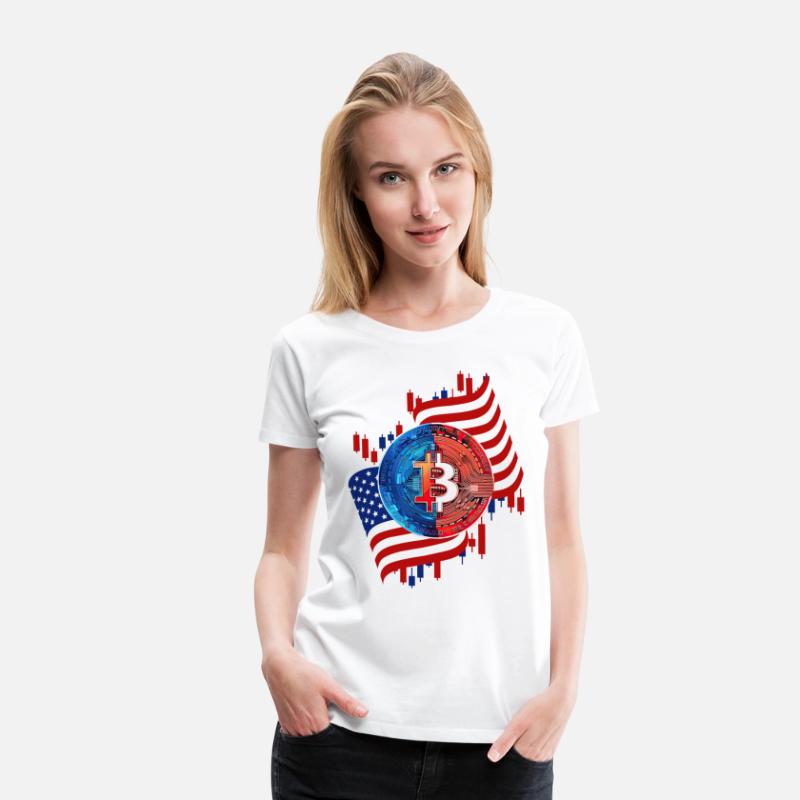 American Flag Bitcoin Crypto Currency Trading