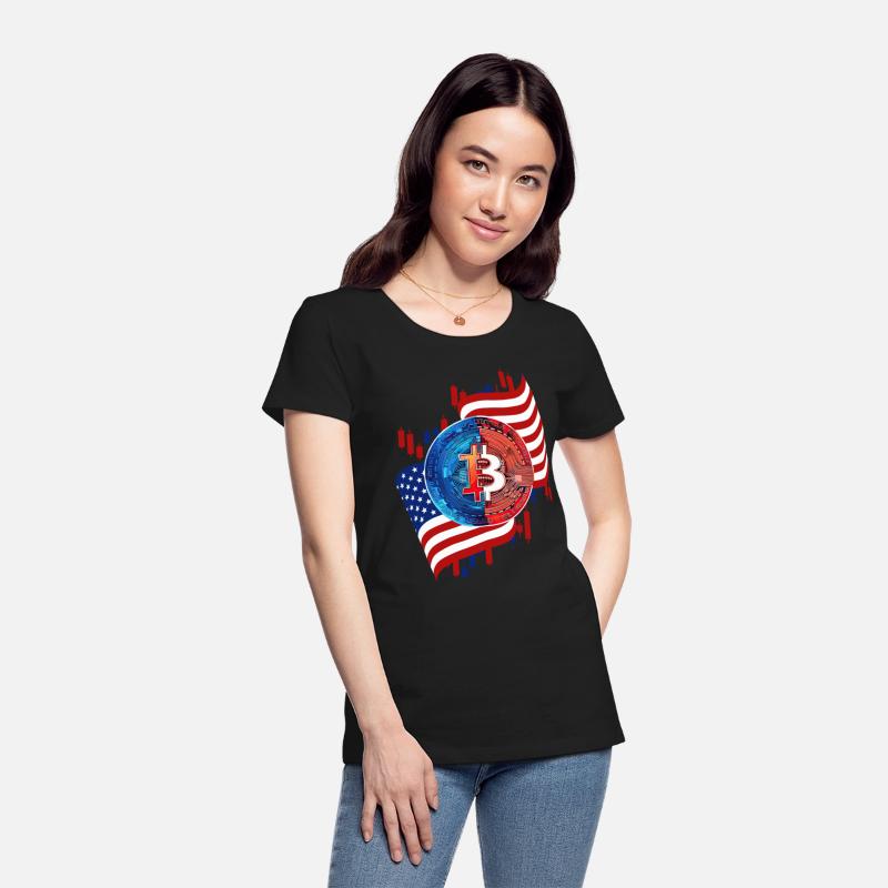 American Flag Bitcoin Crypto Currency Trading