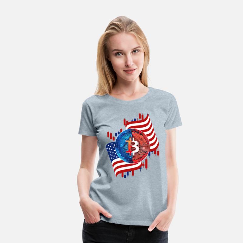 American Flag Bitcoin Crypto Currency Trading