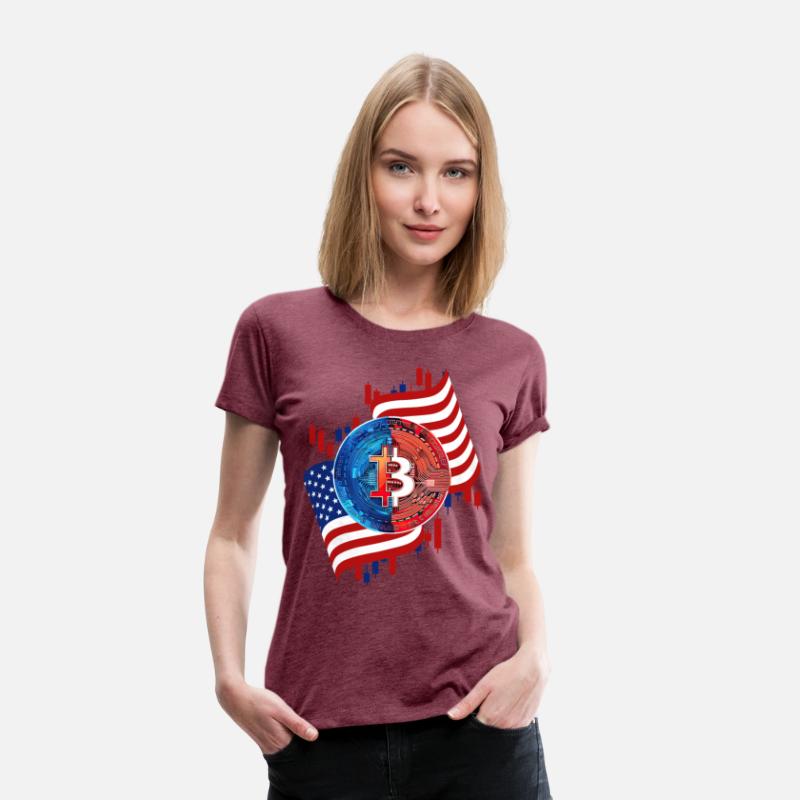 American Flag Bitcoin Crypto Currency Trading