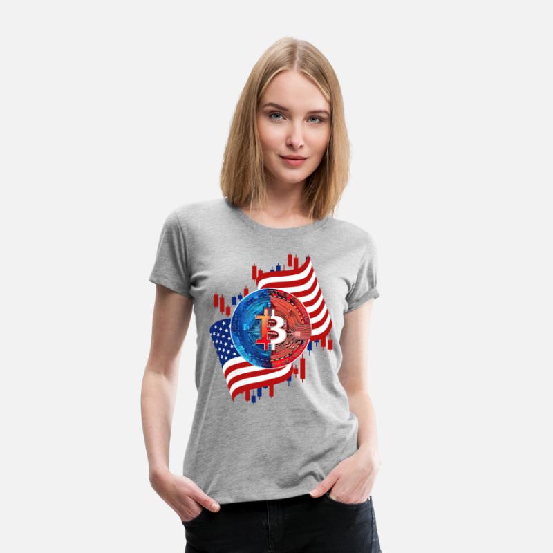 American Flag Bitcoin Crypto Currency Trading