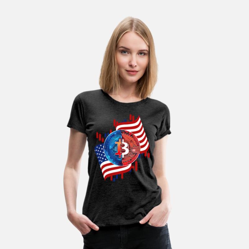 American Flag Bitcoin Crypto Currency Trading